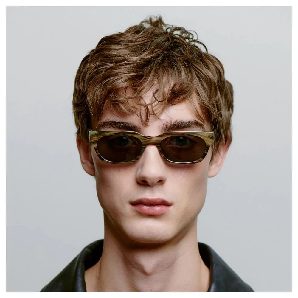 Bror Sunglasses - Striped Horn - Image 3