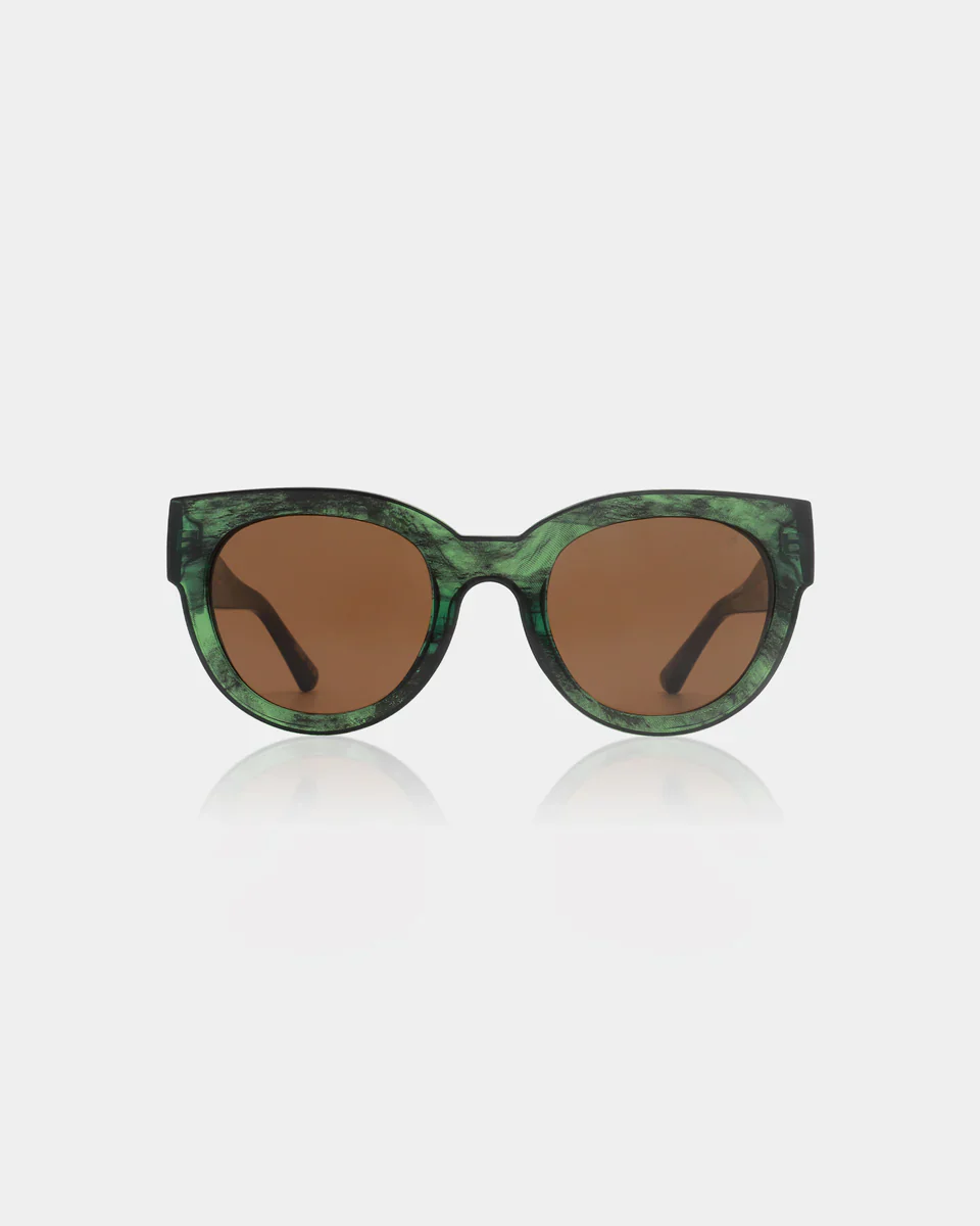 Lilly Sunglasses - Green Marble Transparent