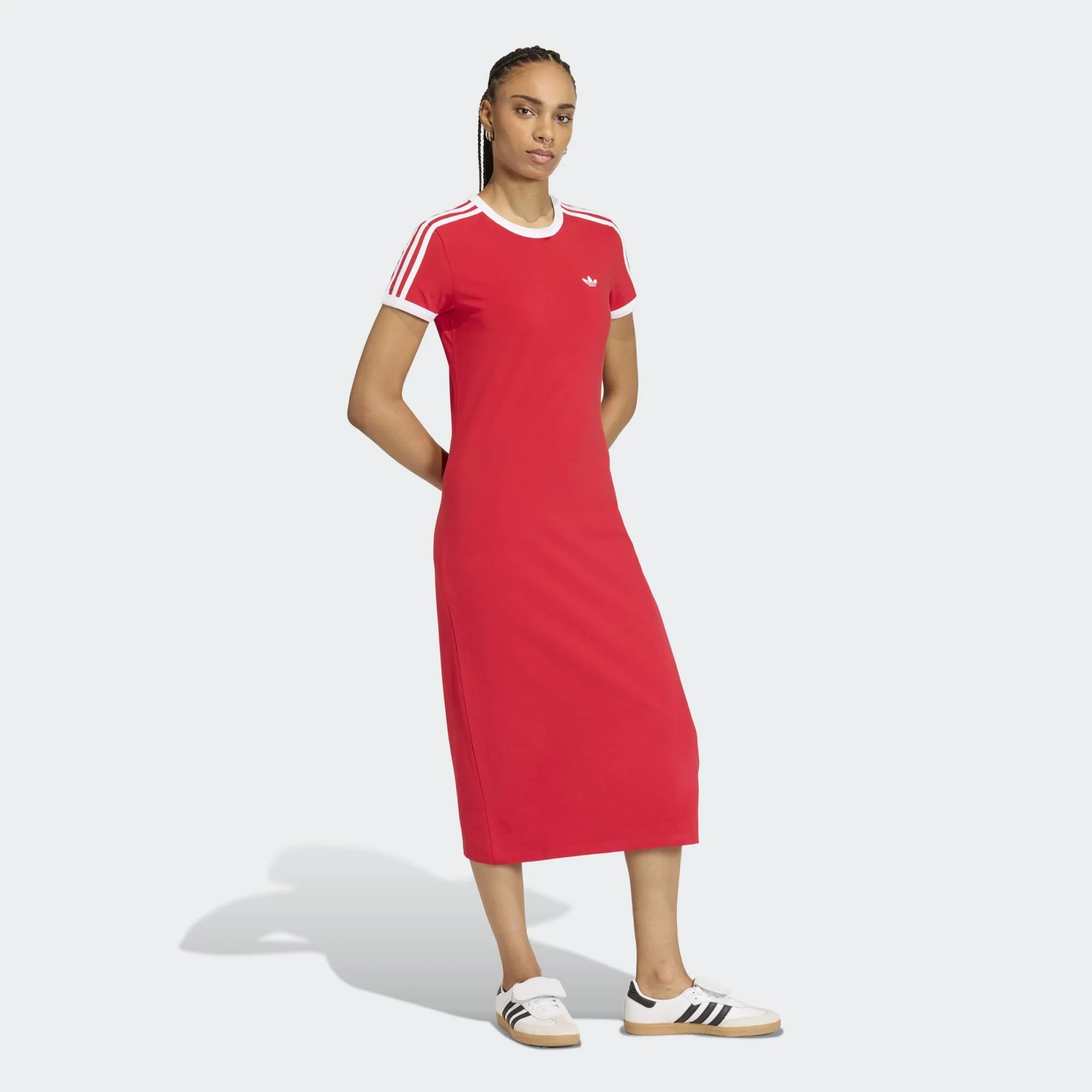 3 Stripes Dress (Slim) - Better Scarlet / White - Image 4