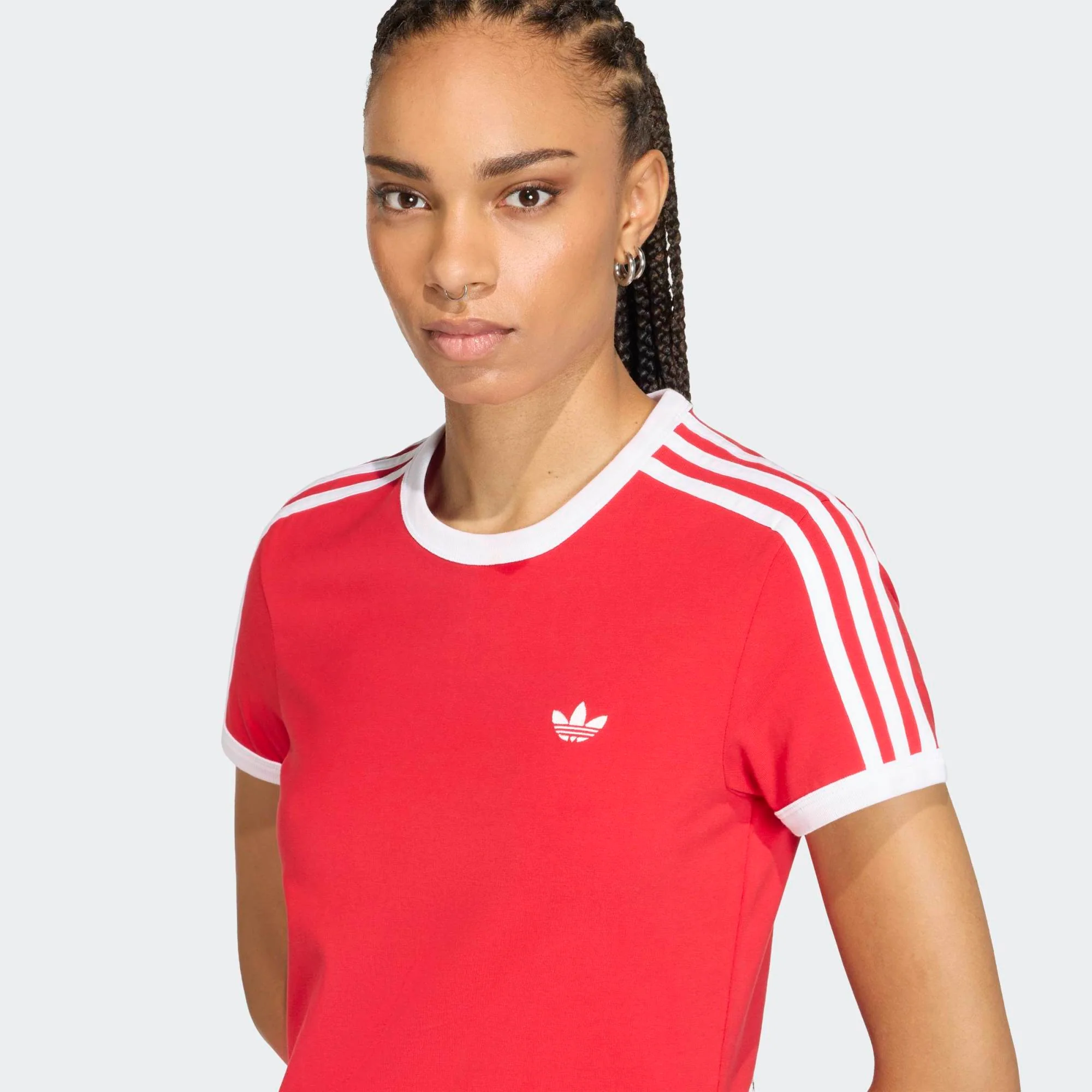 3 Stripes Dress (Slim) - Better Scarlet / White - Image 6