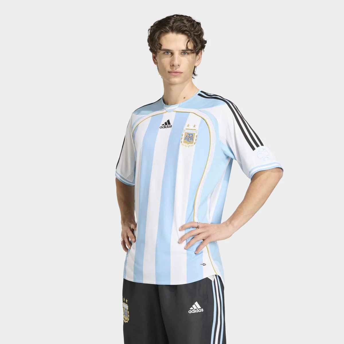 Argentina '06 Home Jersey - White / Clear Blue - Image 3