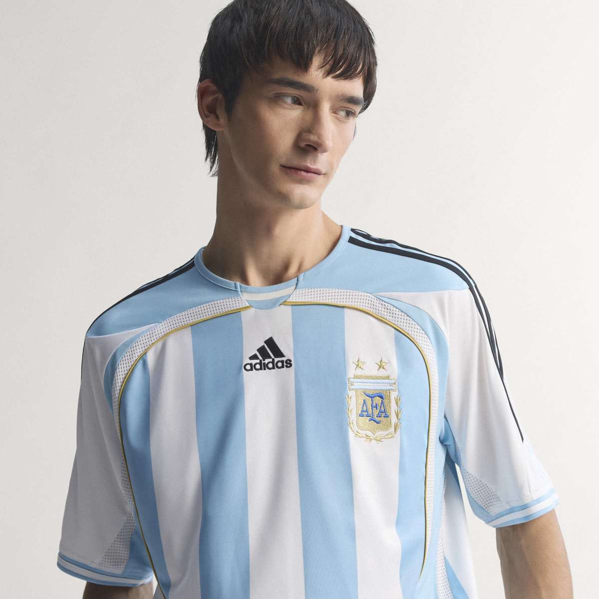 Argentina '06 Home Jersey - White / Clear Blue - Image 5