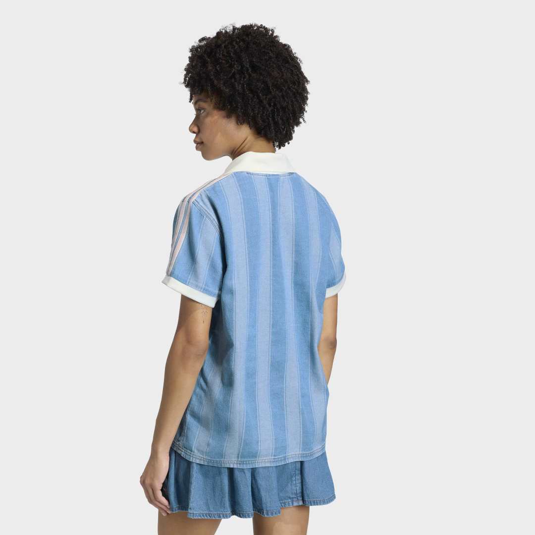 W' Denim Football Jersey - Indigo Denim - Image 3