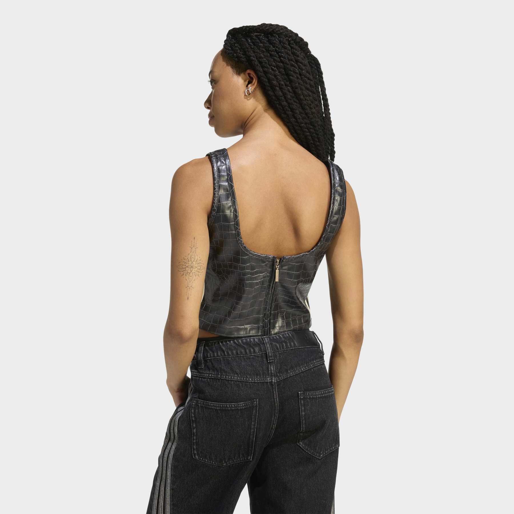 Pleather Corset - Black - Image 3