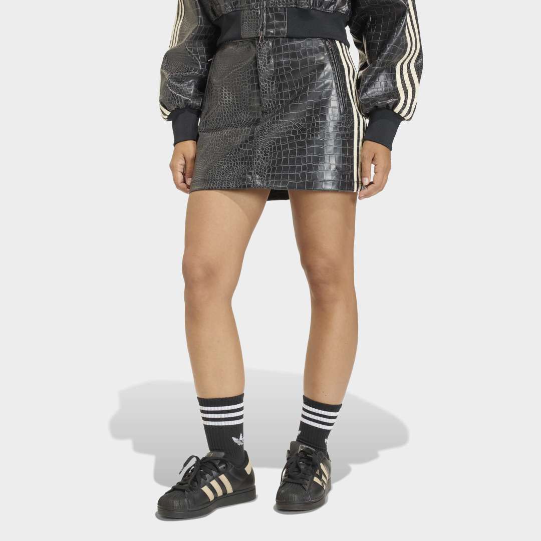 Pleather Mini Skirt - Black - Image 2