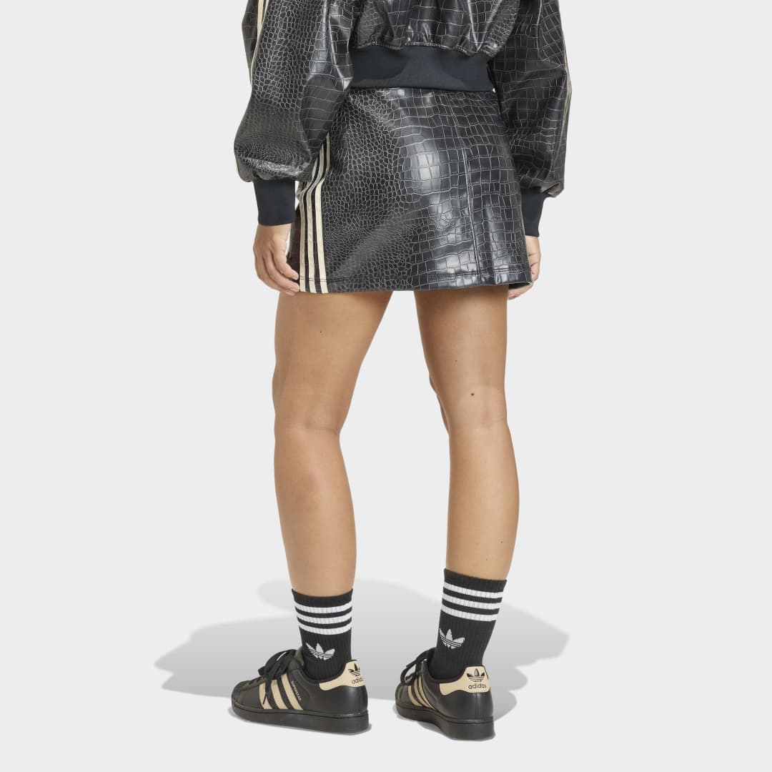 Pleather Mini Skirt - Black - Image 3