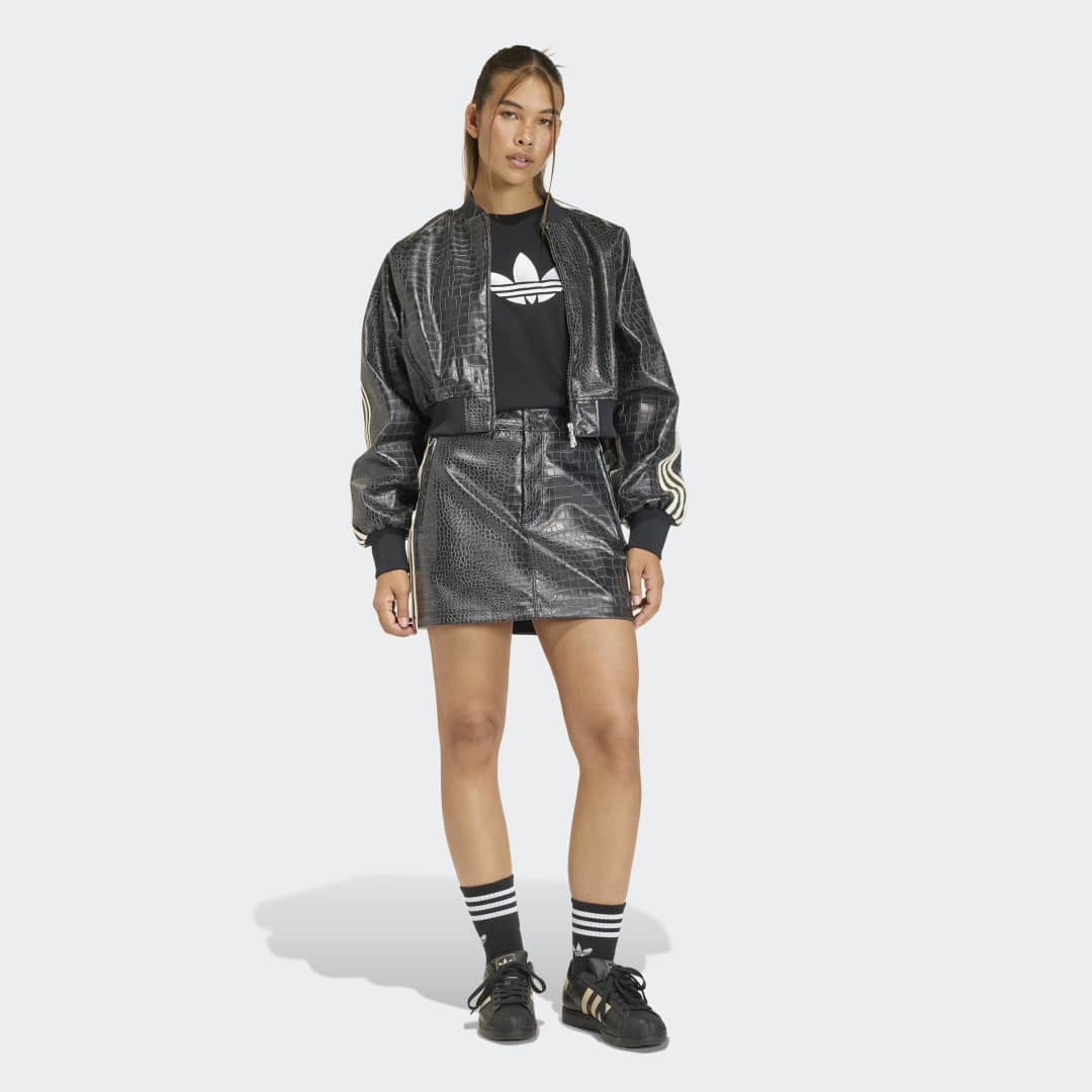 Pleather Mini Skirt - Black - Image 4