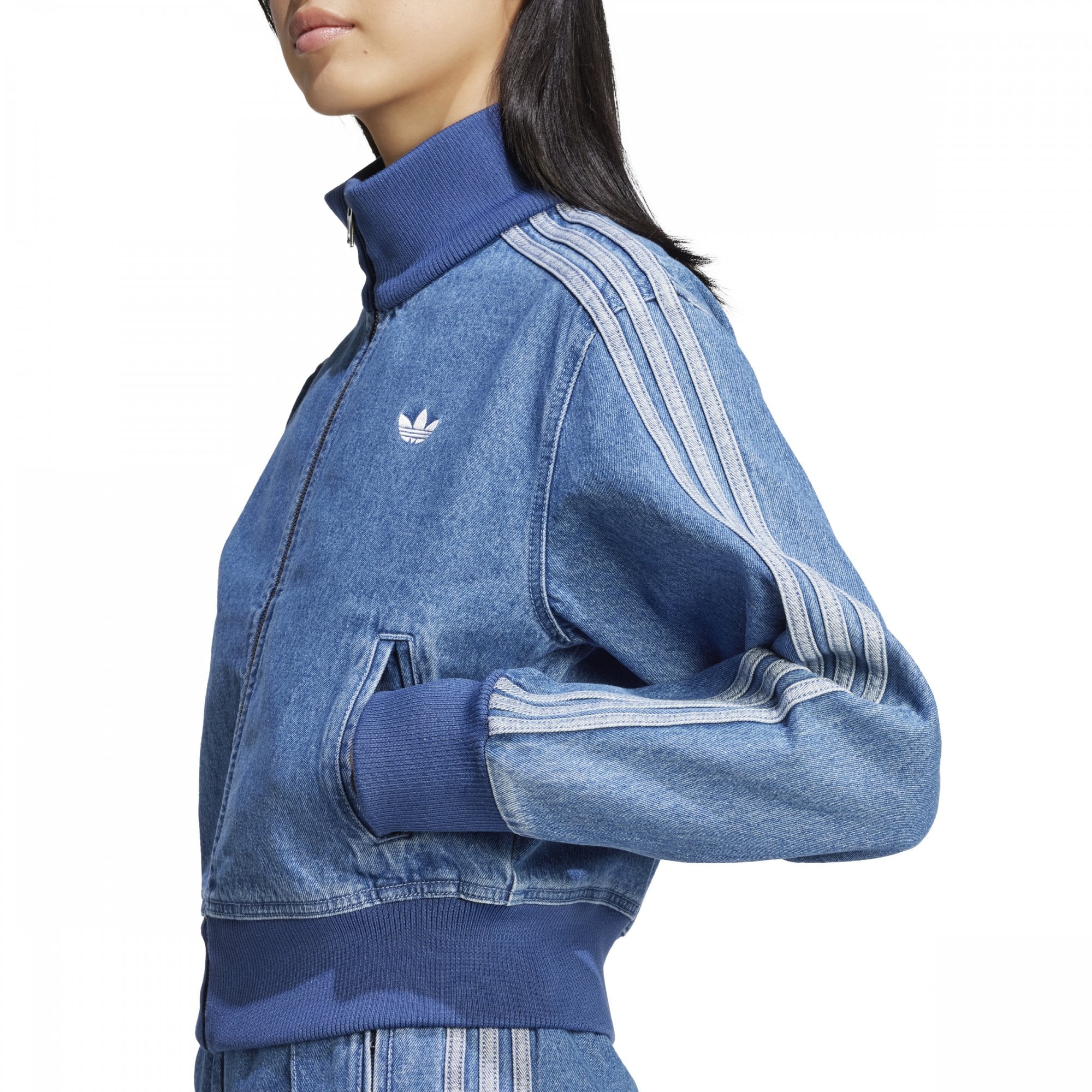 Women's Adicolor Denim Track Top - Image 4