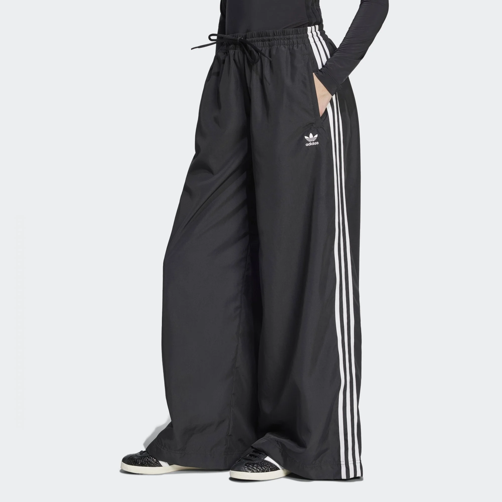 W' Oversized Track Pant - Black