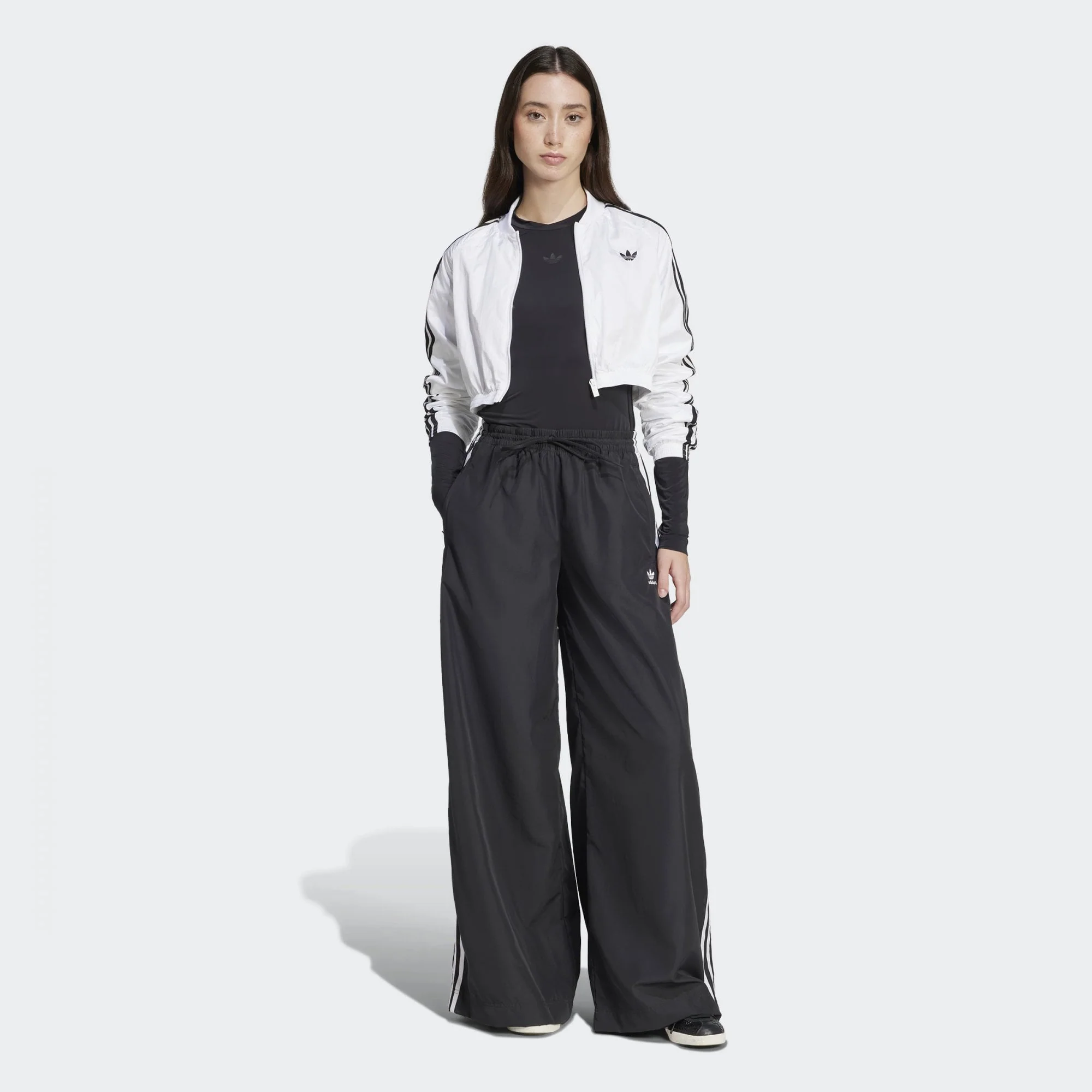 W' Oversized Track Pant - Black - Image 3