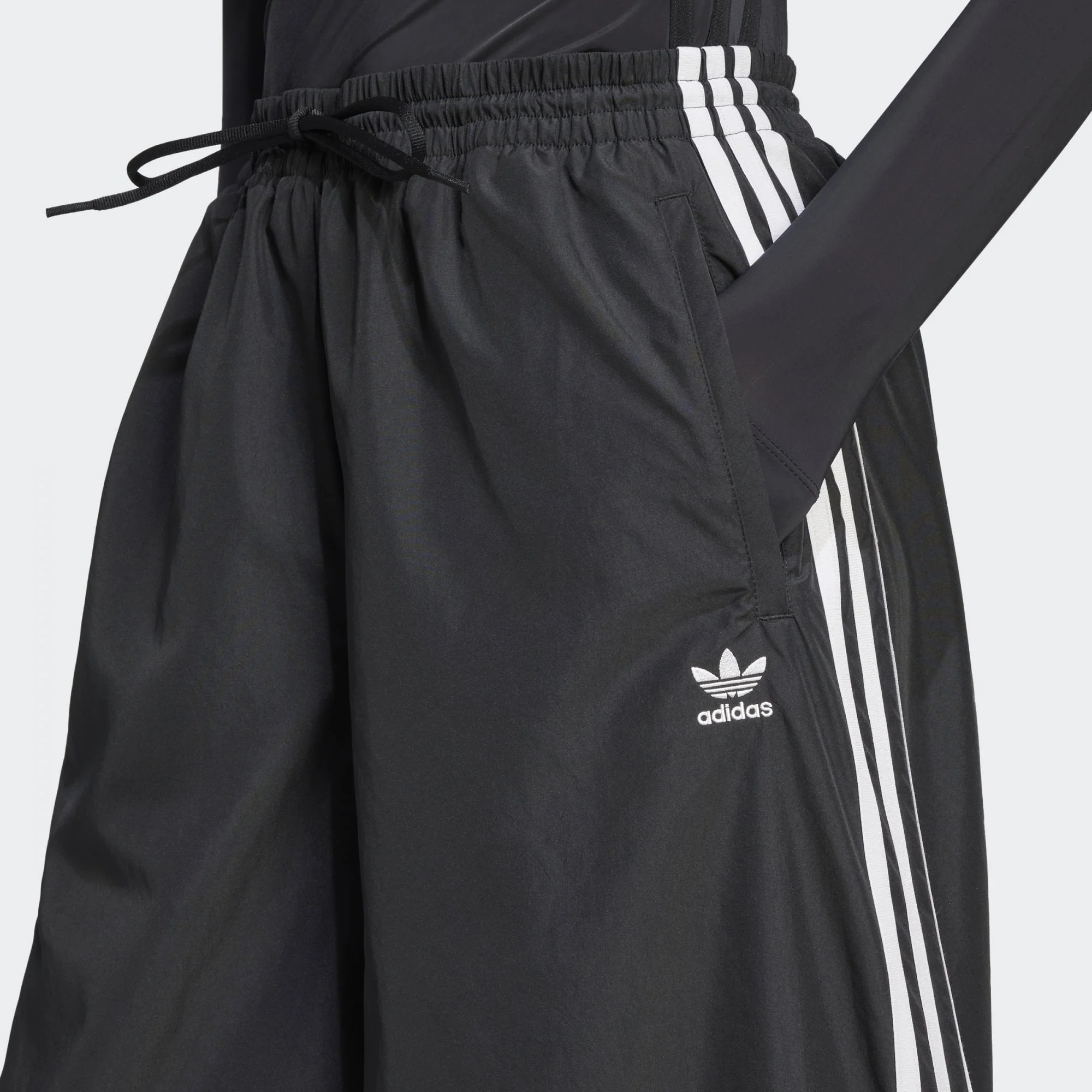 W' Oversized Track Pant - Black - Image 4