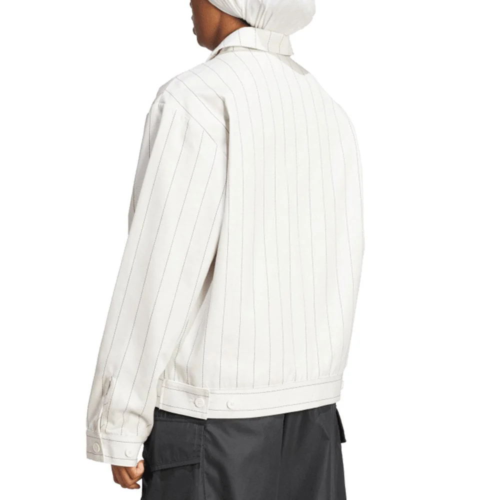 W' Pinstripe H Jacket - Off White / Night Indigo - Image 3
