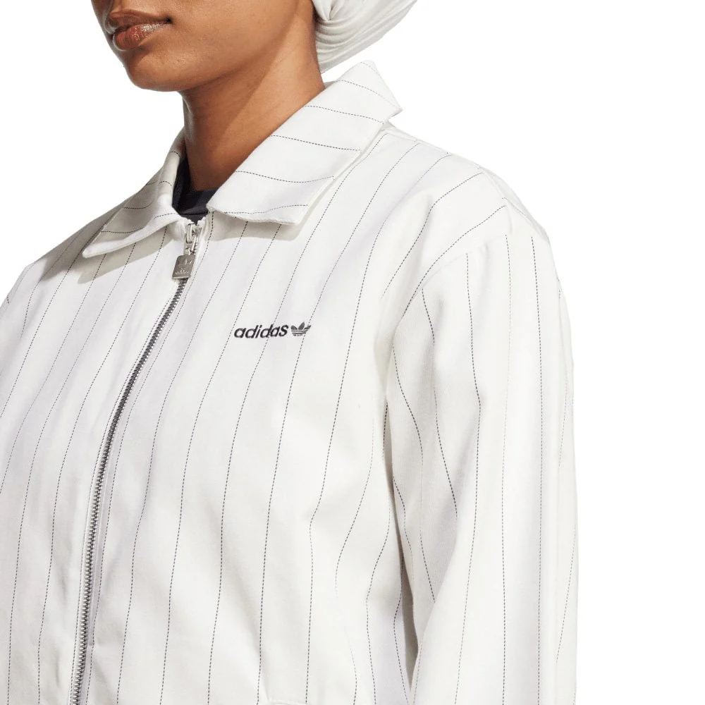 W' Pinstripe H Jacket - Off White / Night Indigo - Image 4
