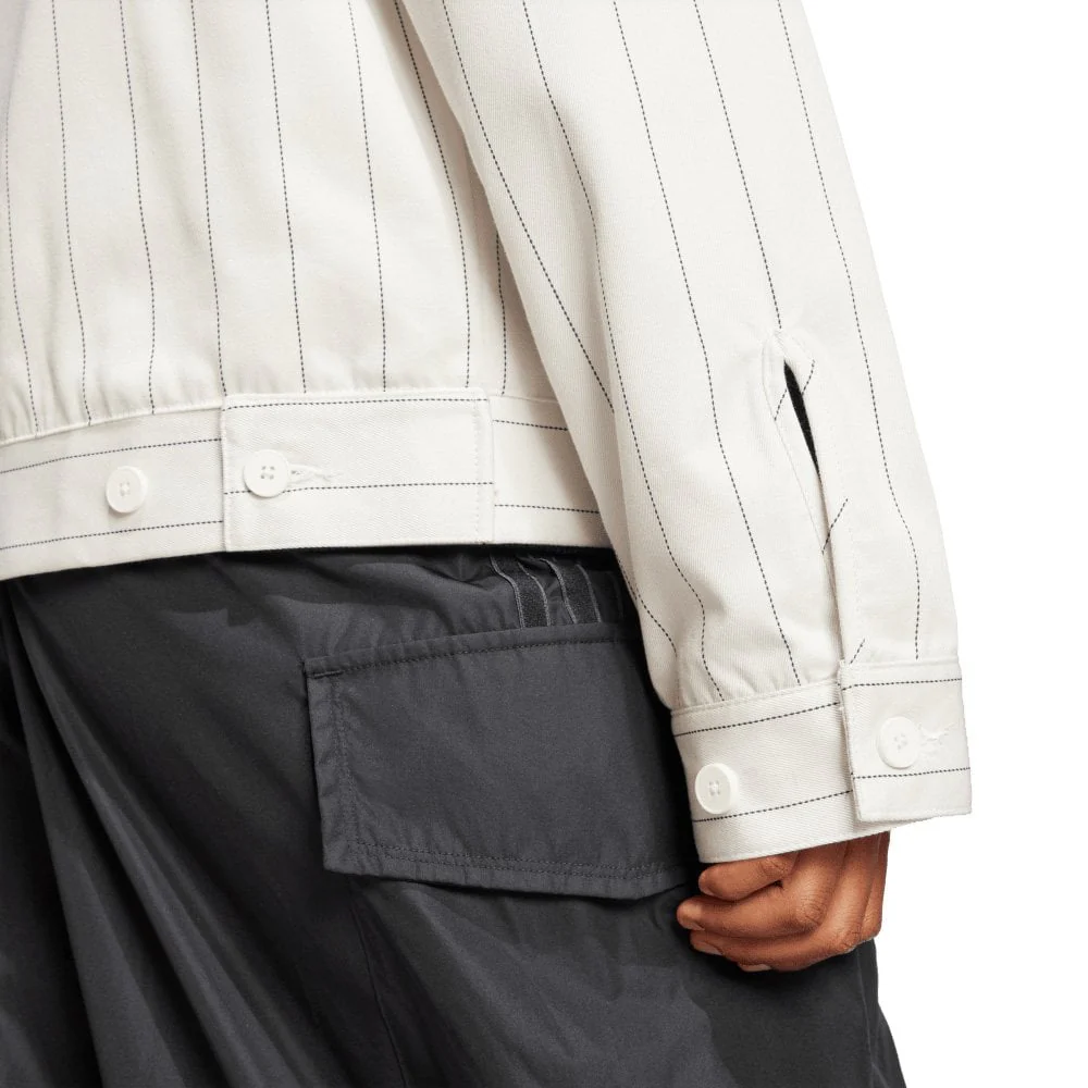 W' Pinstripe H Jacket - Off White / Night Indigo - Image 5