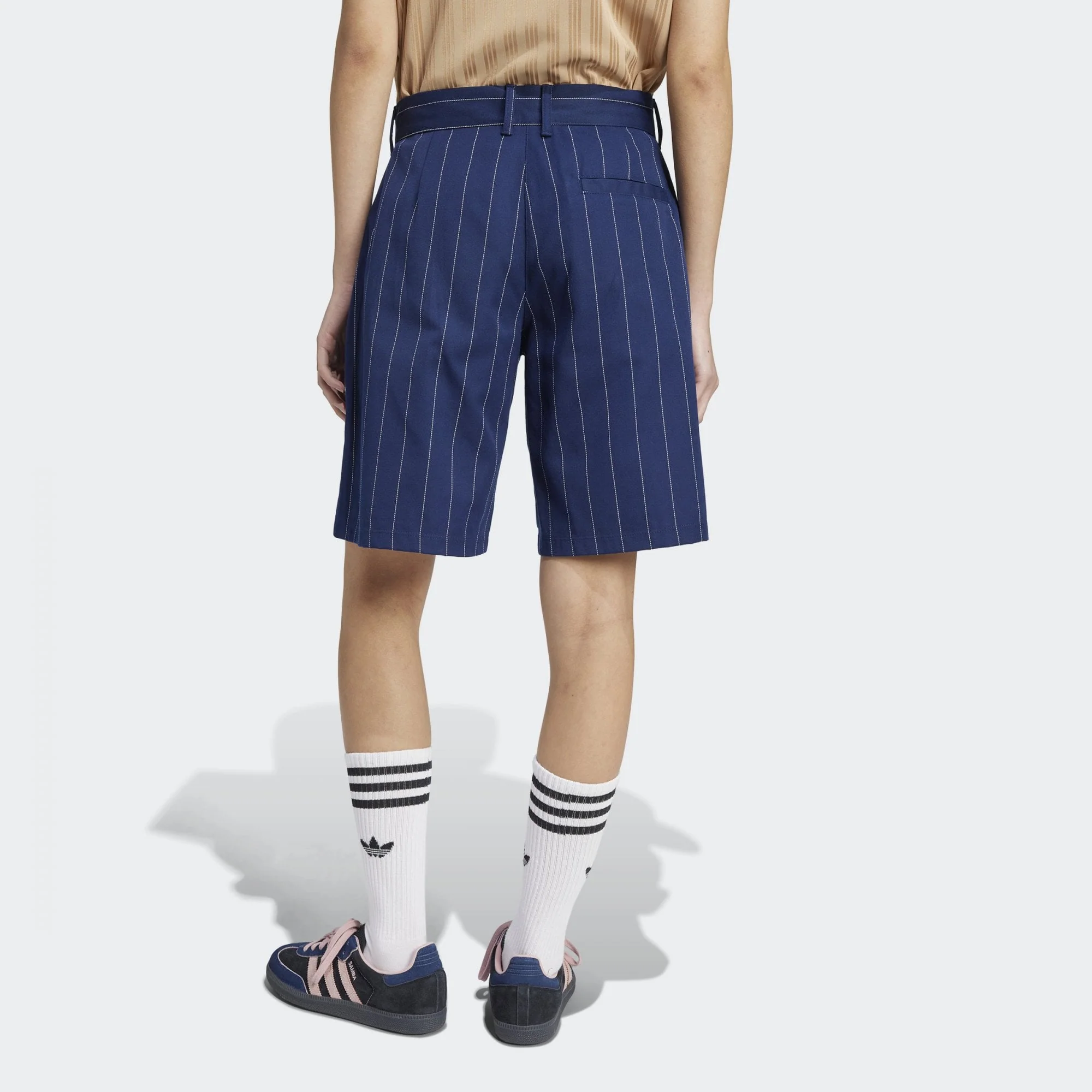 W' Pinstripe Short - Night Indigo / Off White - Image 2