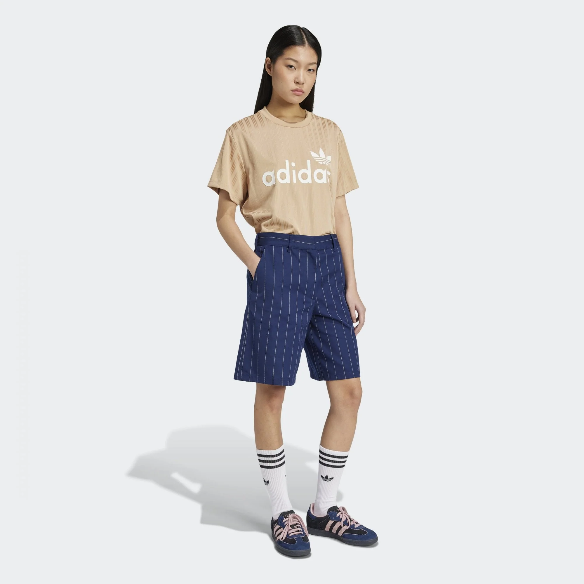 W' Pinstripe Short - Night Indigo / Off White - Image 3