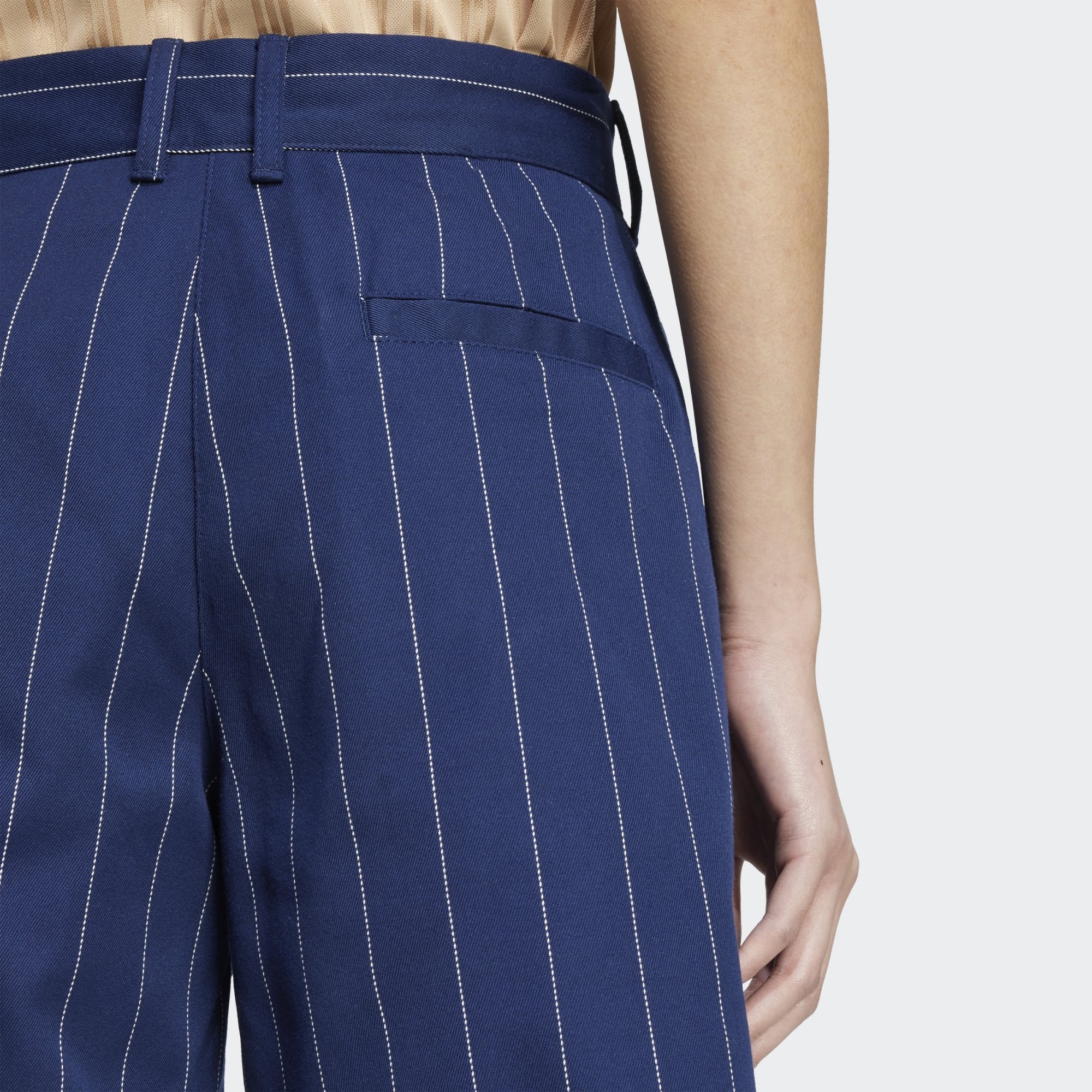 W' Pinstripe Short - Night Indigo / Off White - Image 4