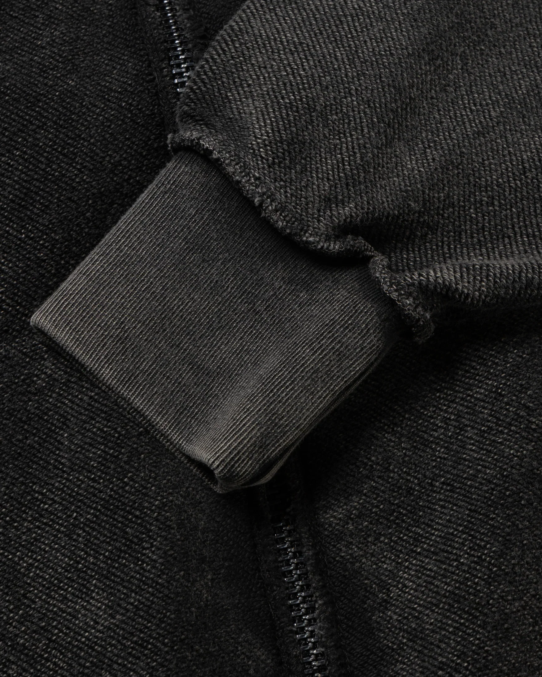 Aged Reverso Temple Zip Through Hoodie - Black - Image 4
