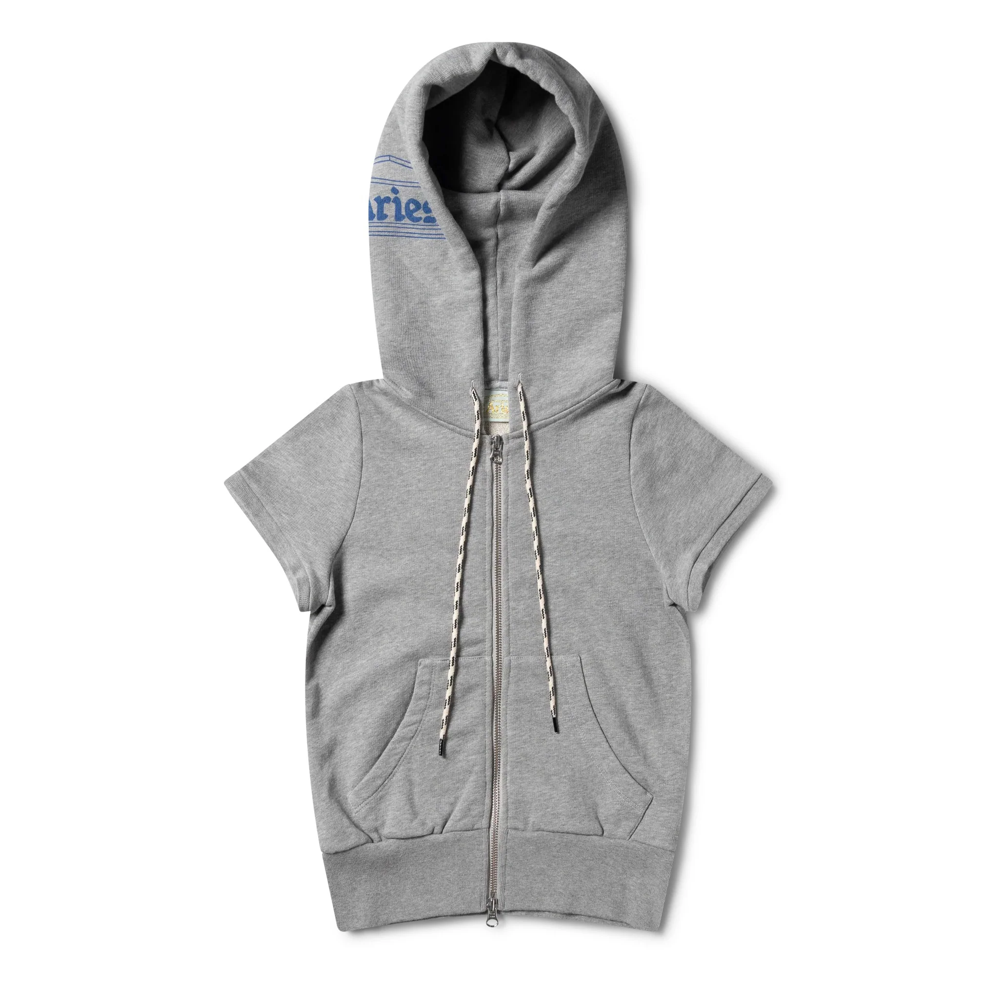 Angel of Nothing SS Hooded Zip Thru - Grey Marl