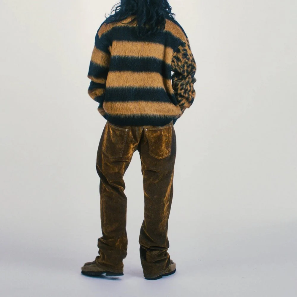 Brushed Leopard Sweater - Brown - Image 7