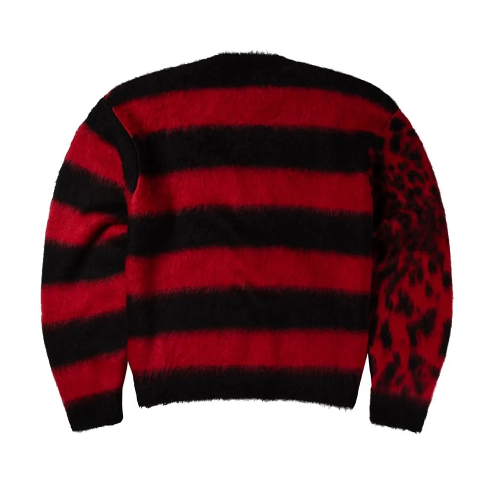 Brushed Leopard Sweater - Red - Image 2