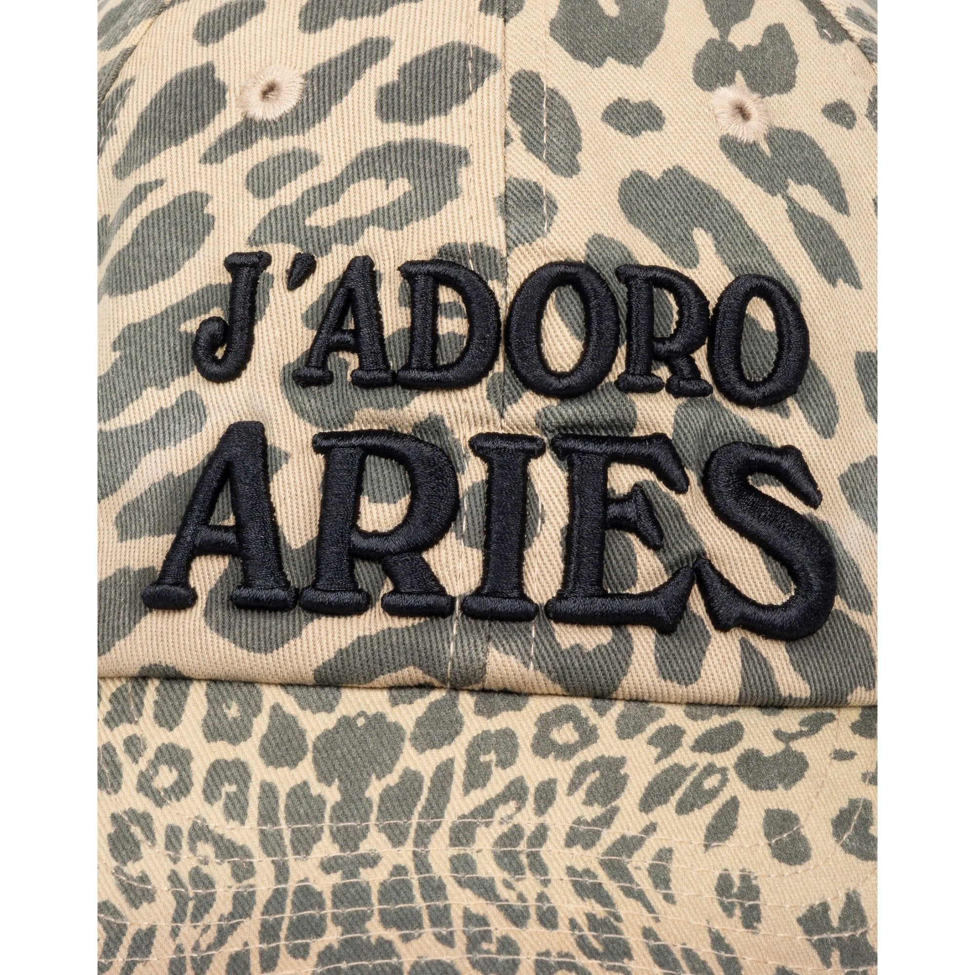 J'Adoro Aries Leopard Cap - Beige - Image 5