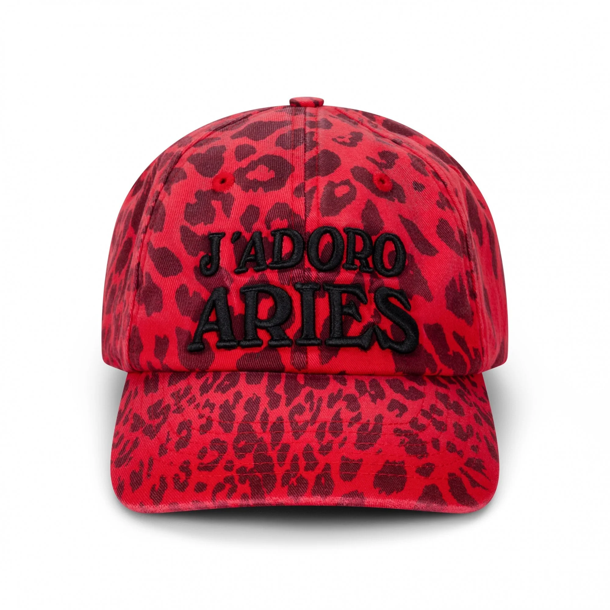 J'Adoro Aries Leopard Cap - Red - Image 2