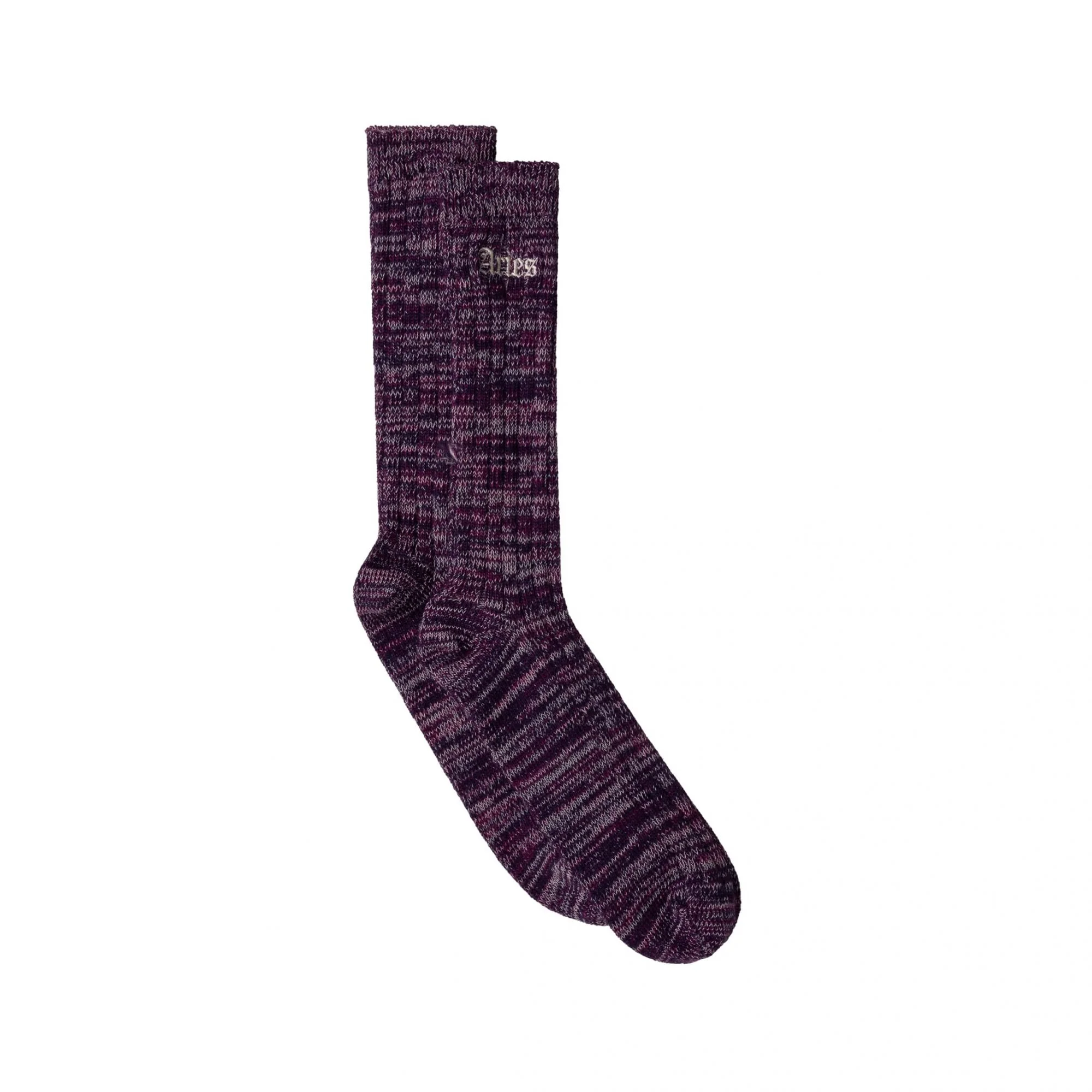 Premium Gothic Rib Sock- Purple - Image 3