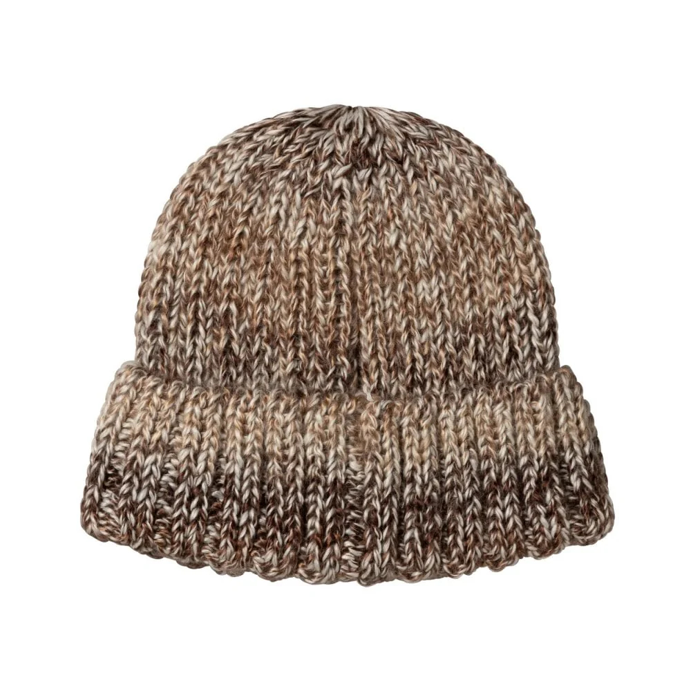 Rib Knit Space Dye Beanie - Brown - Image 2