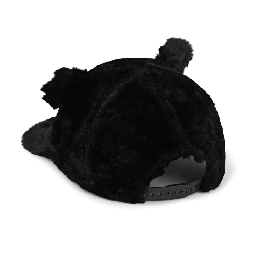 Temple Fluffy Ear Cap - Black - Image 2