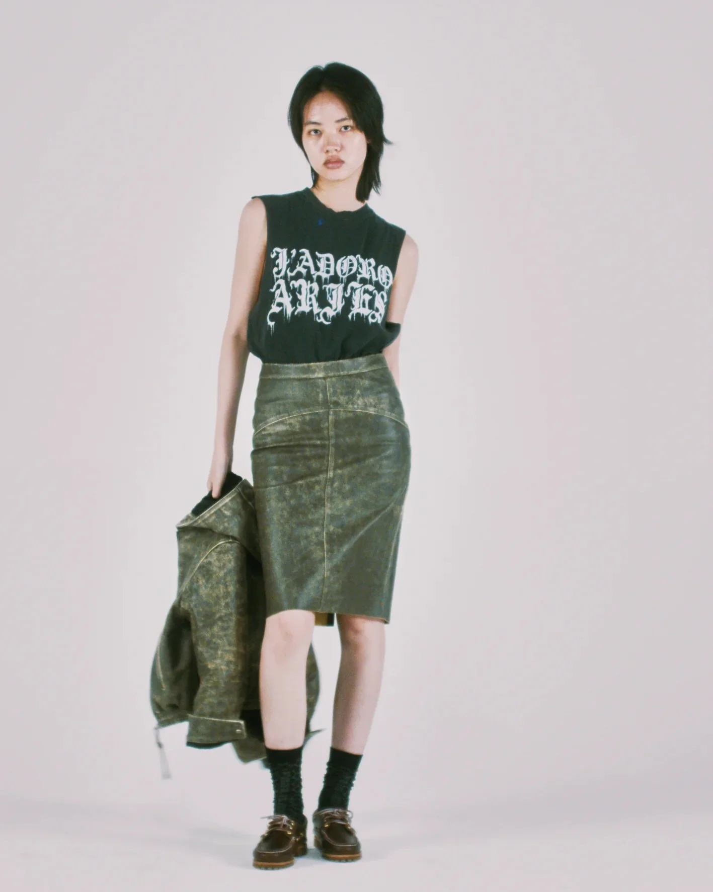 Faded Gothic J'adoro Muscle Vest - Black - Image 6