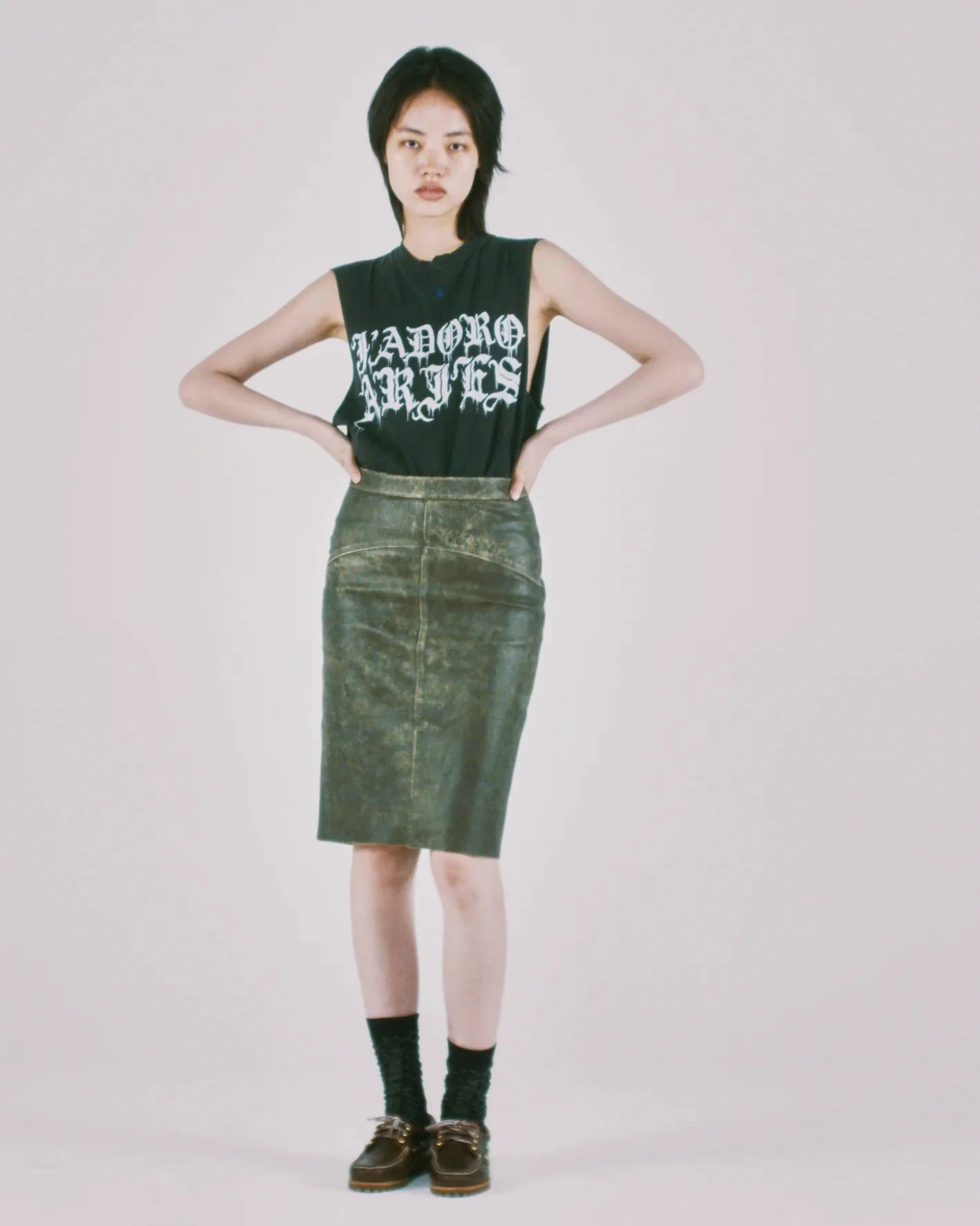 Faded Gothic J'adoro Muscle Vest - Black - Image 7