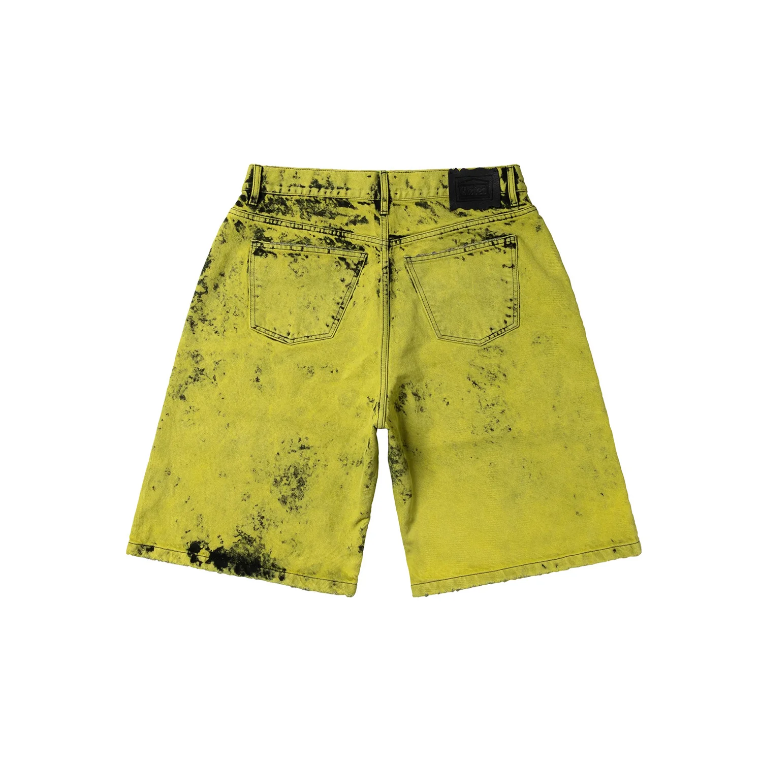 Heavy Acid Wash Wide Leg Short - Sulphur - Image 2