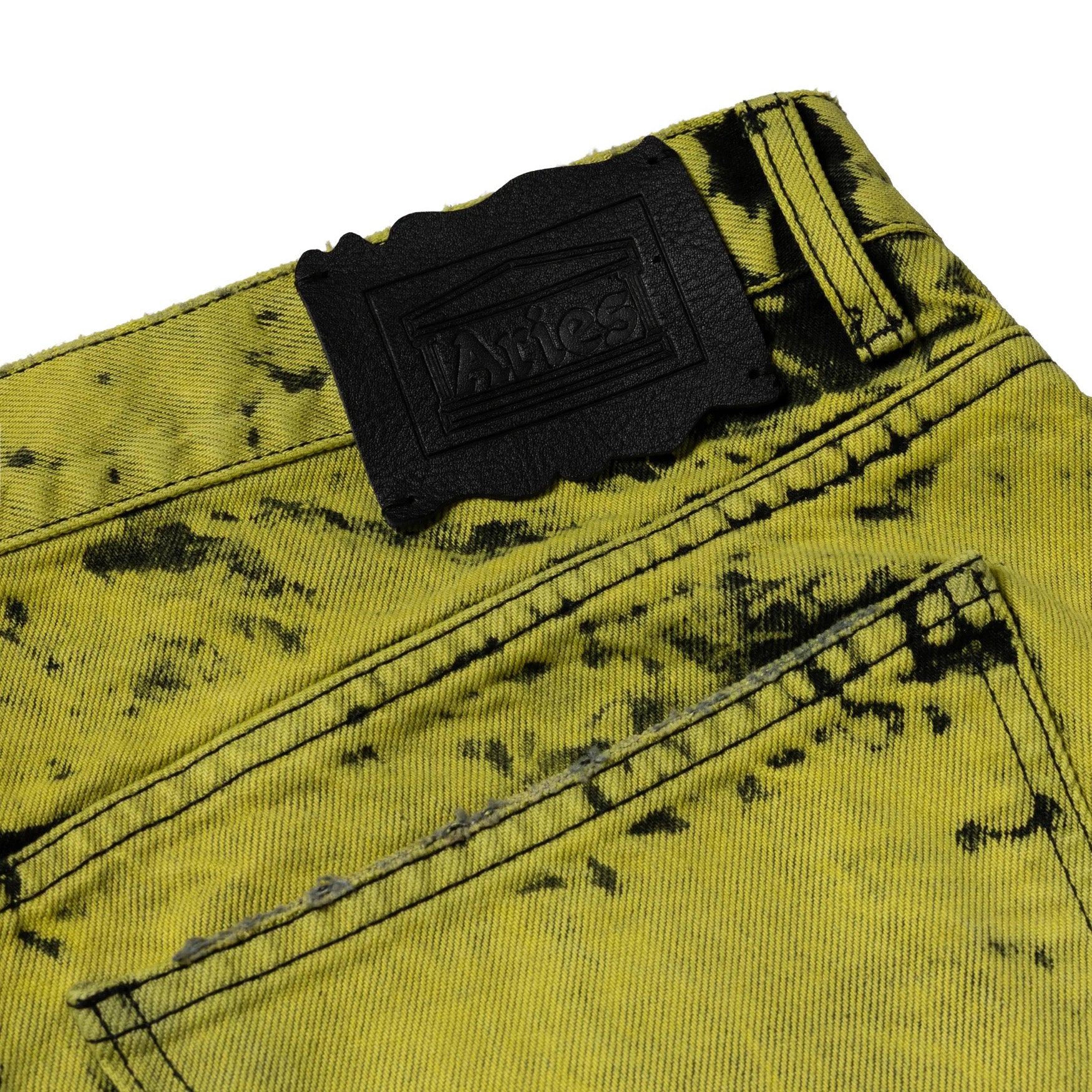 Heavy Acid Wash Wide Leg Short - Sulphur - Image 3