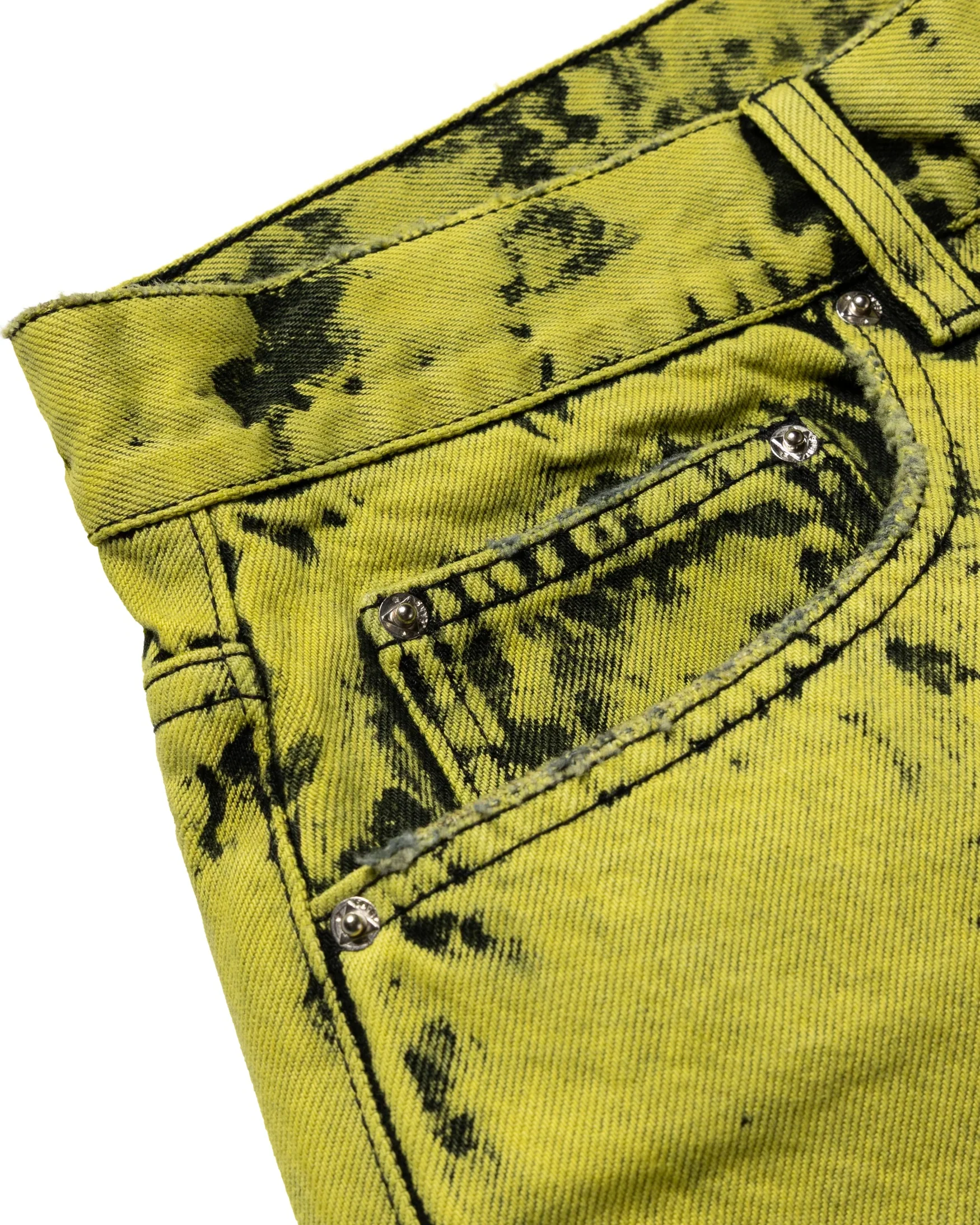 Heavy Acid Wash Wide Leg Short - Sulphur - Image 4