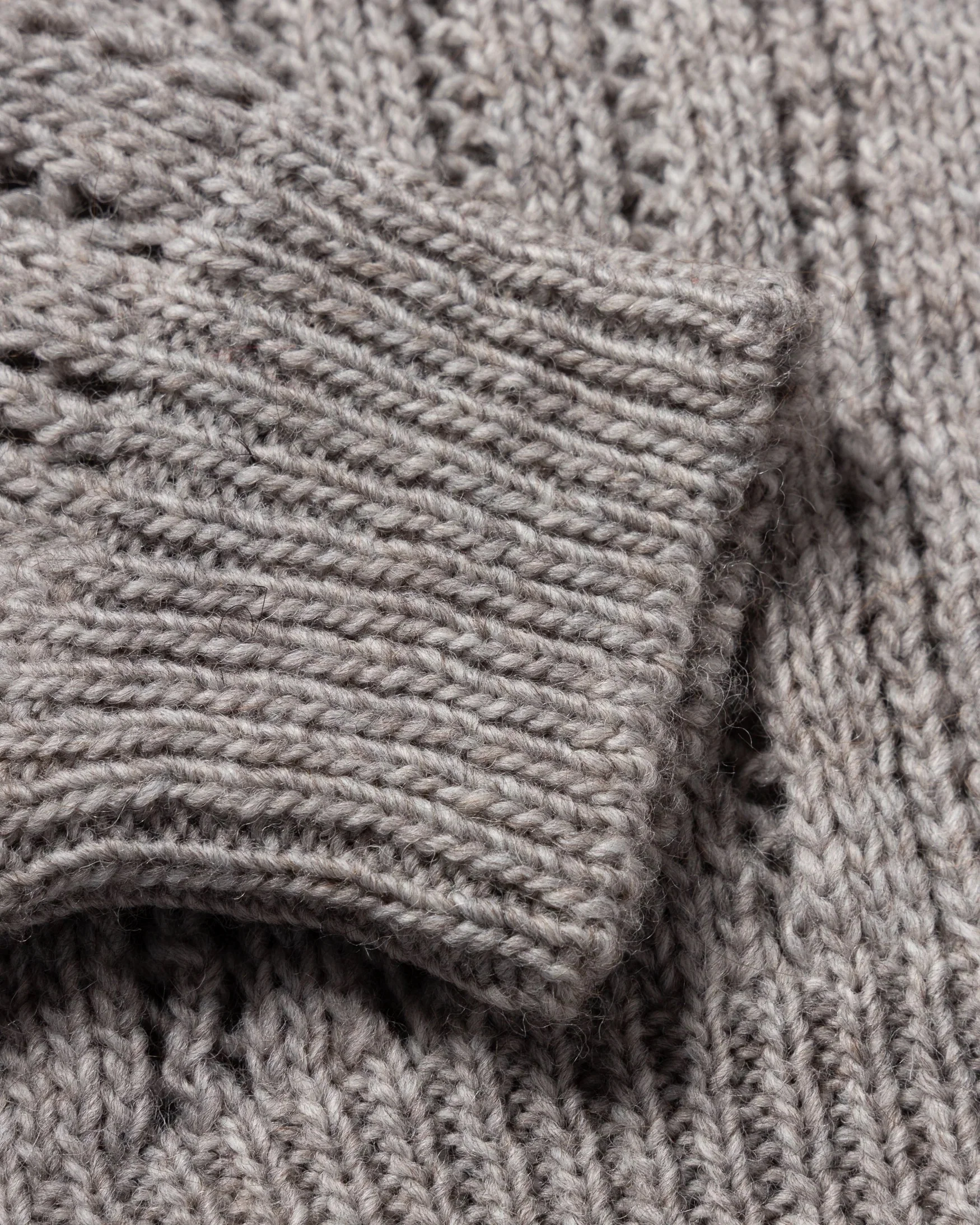 Pointelle Column Cardigan - Grey Marl - Image 5