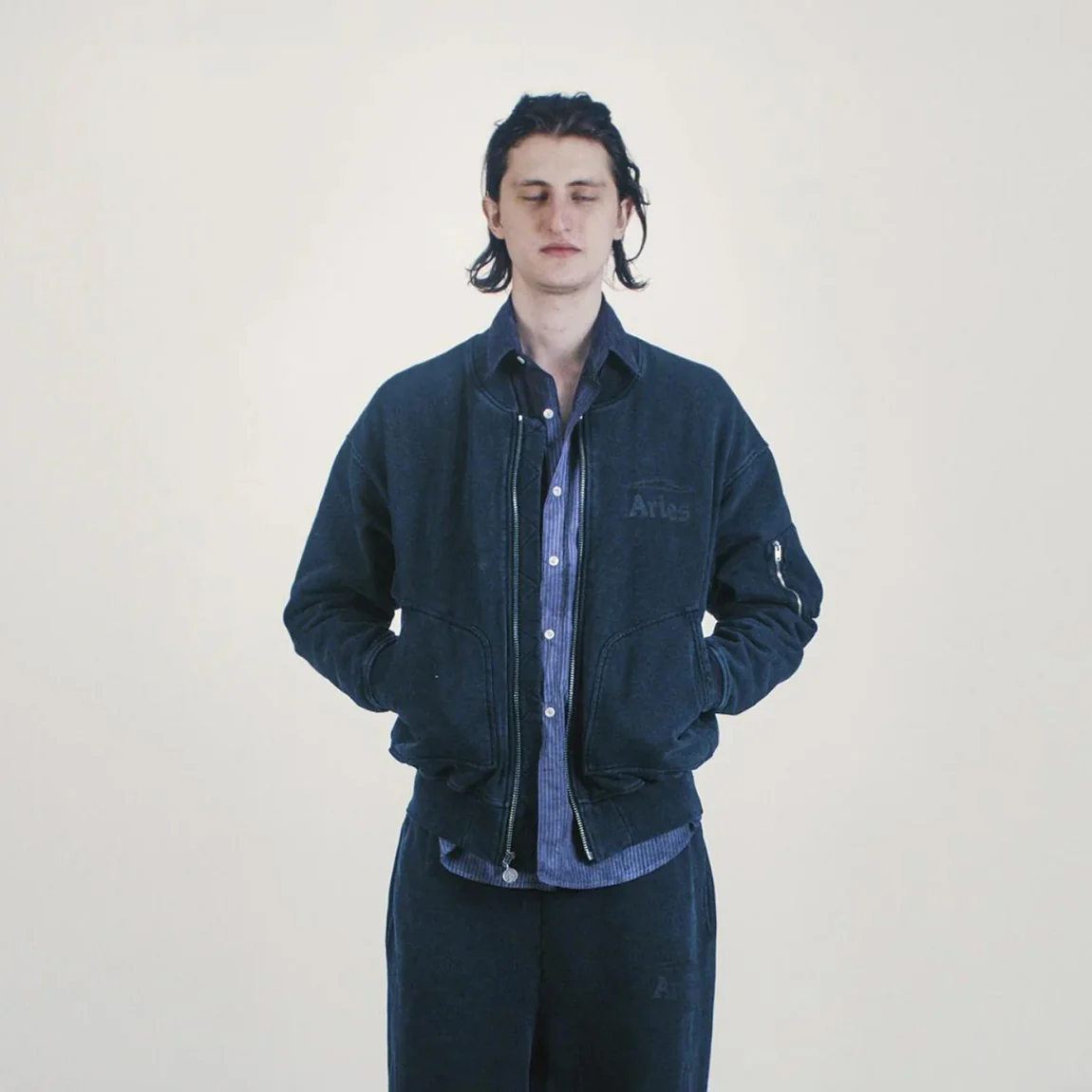 Premium Faded Temple Bomber - Black - Image 2