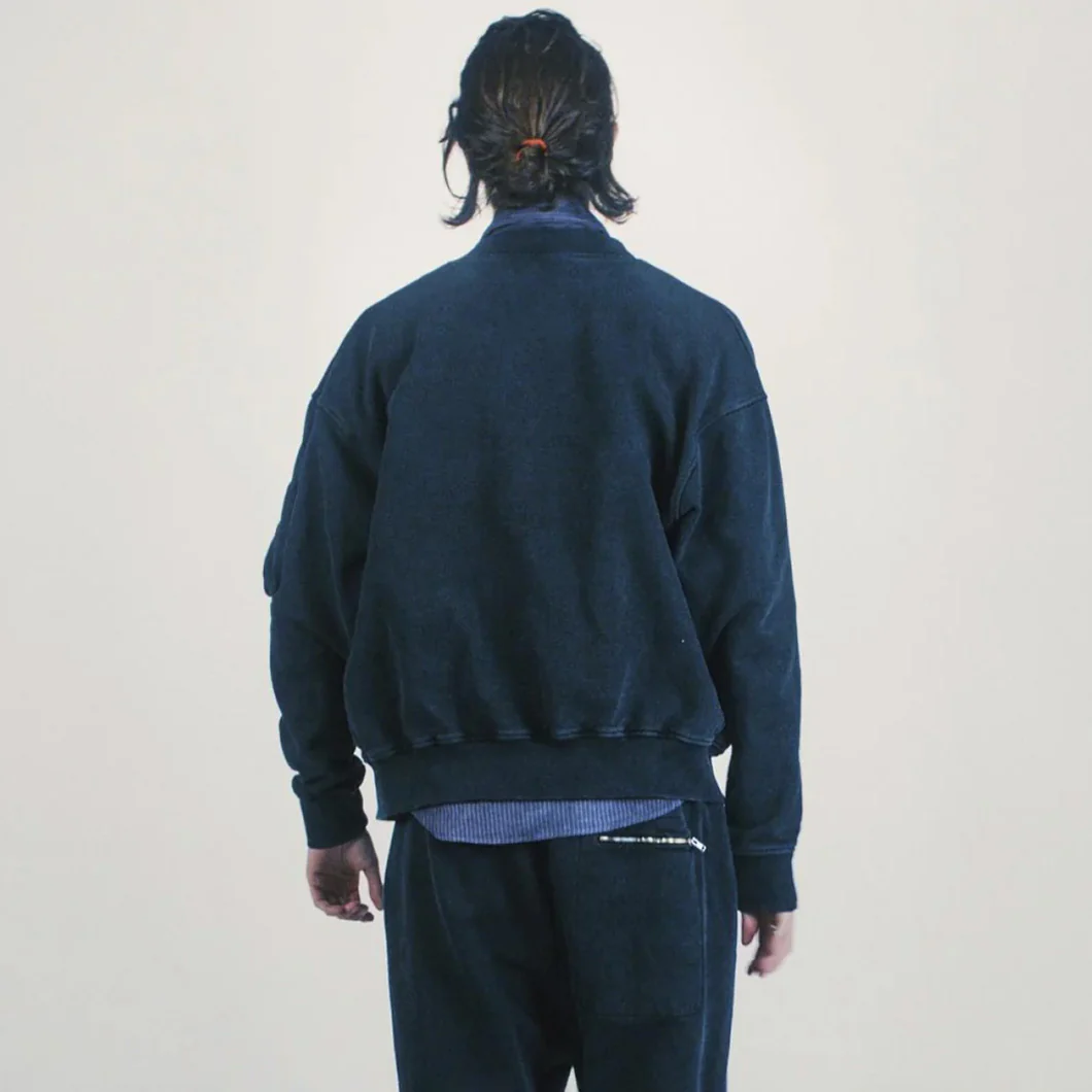 Premium Faded Temple Bomber - Black - Image 3