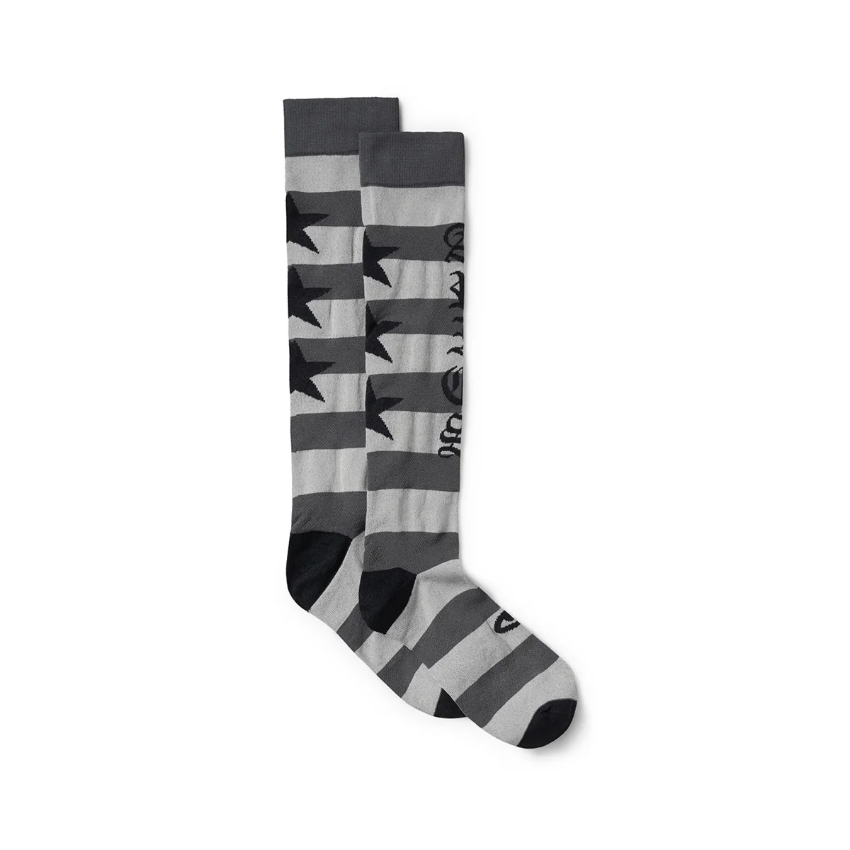 Stripey Knee High Socks - Black - Image 2