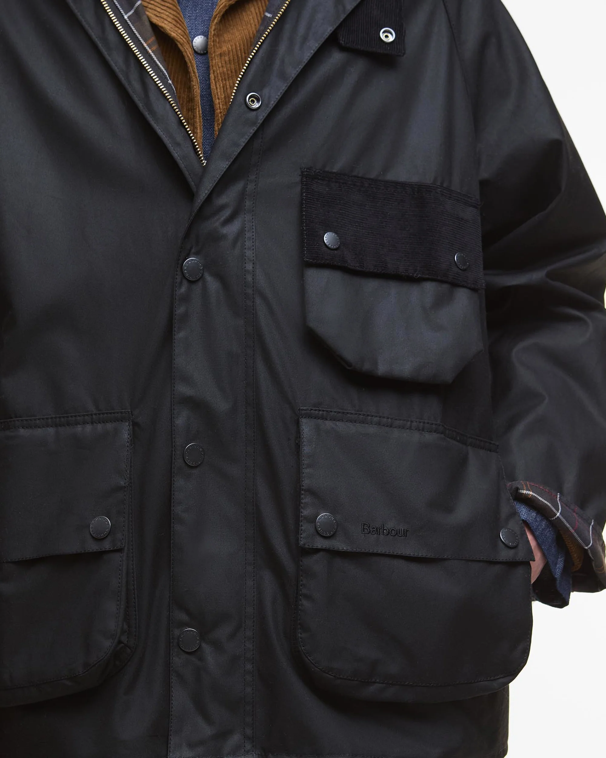 Modified Solway Waxed Jacket - Black - Image 4