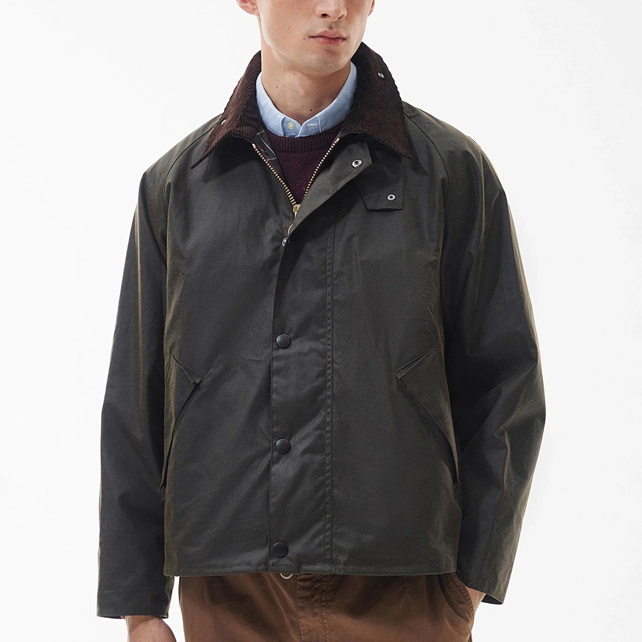 Transport Waxed Jacket - Olive - Image 2