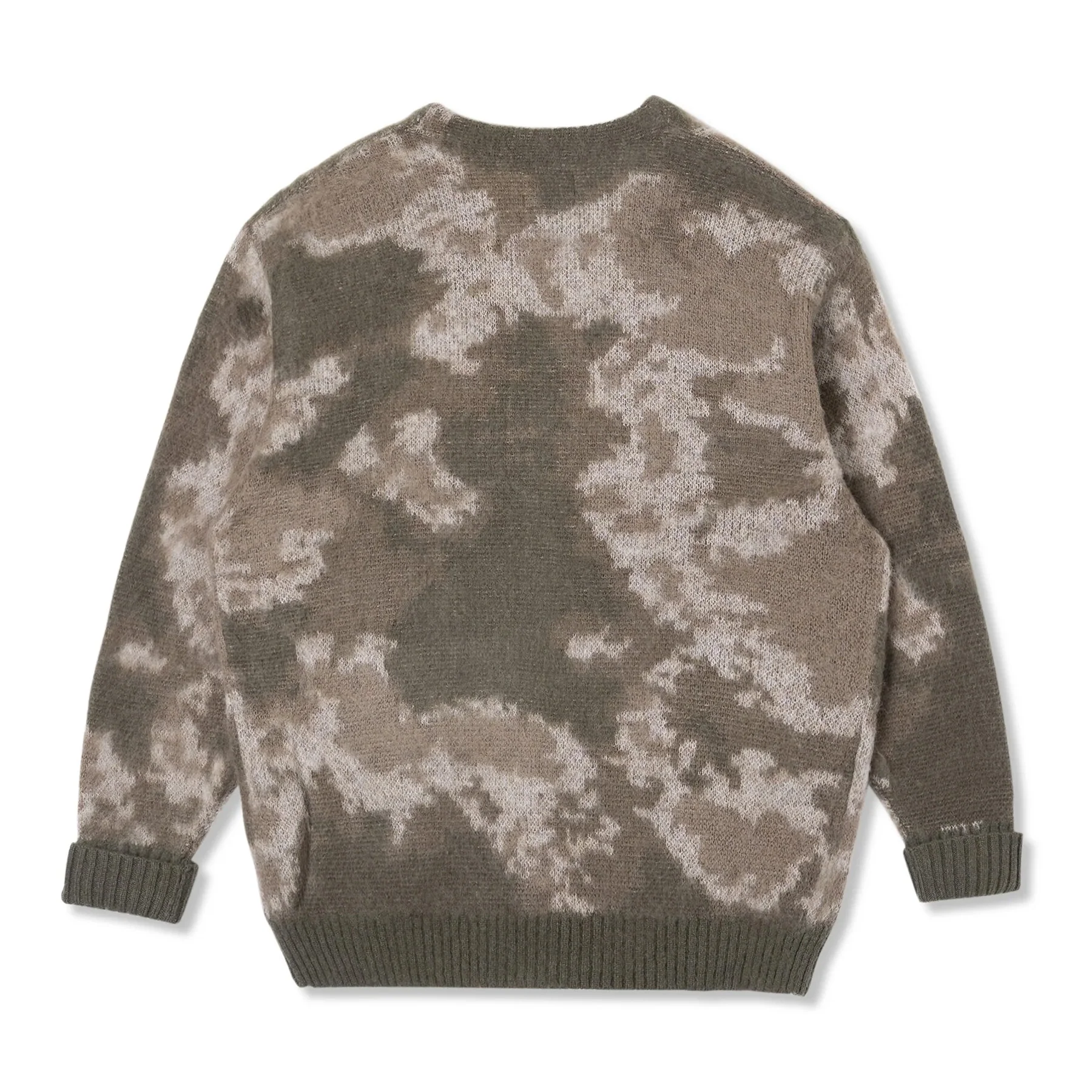 Blurry Jacquard Cardigan - Grey - Image 2