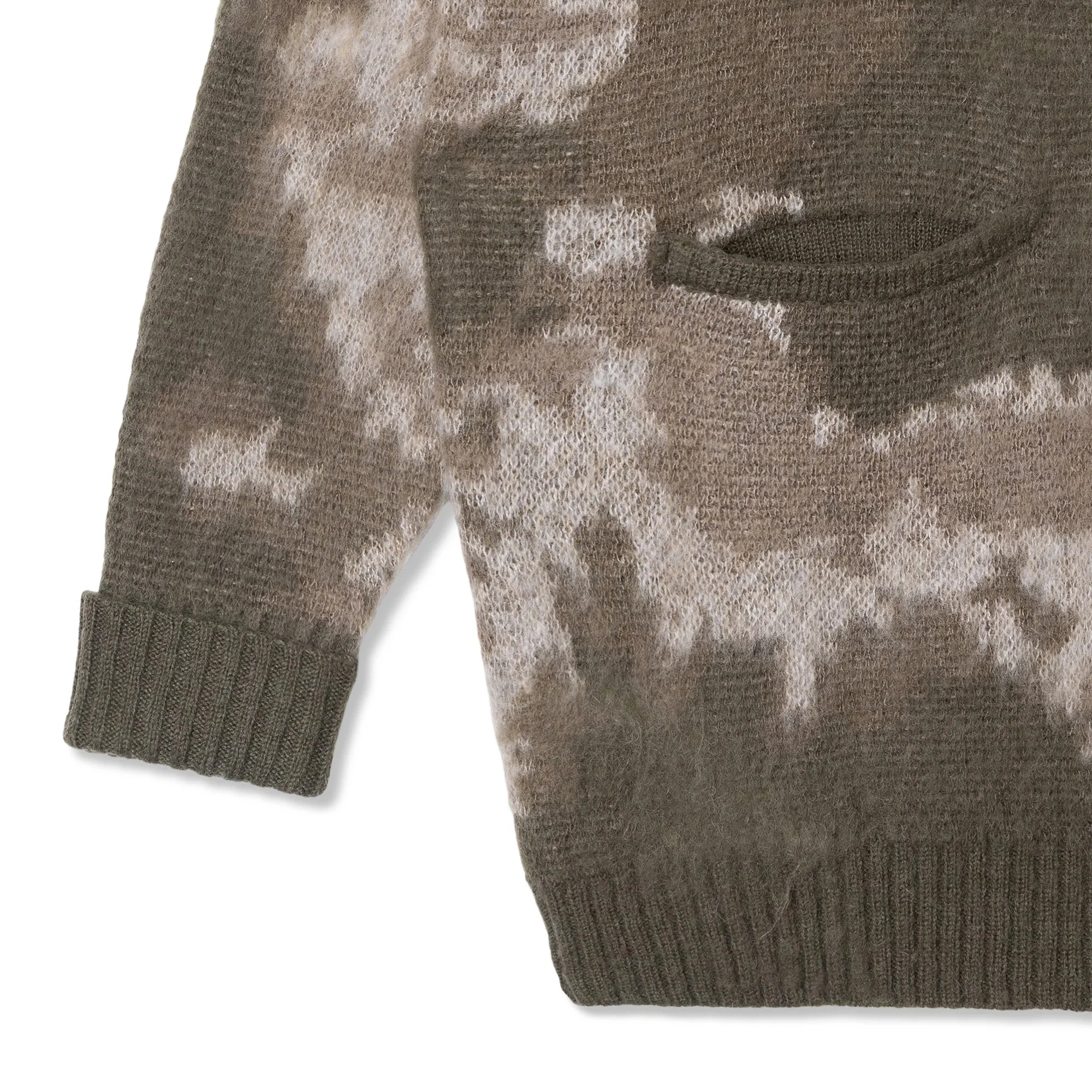 Blurry Jacquard Cardigan - Grey - Image 3