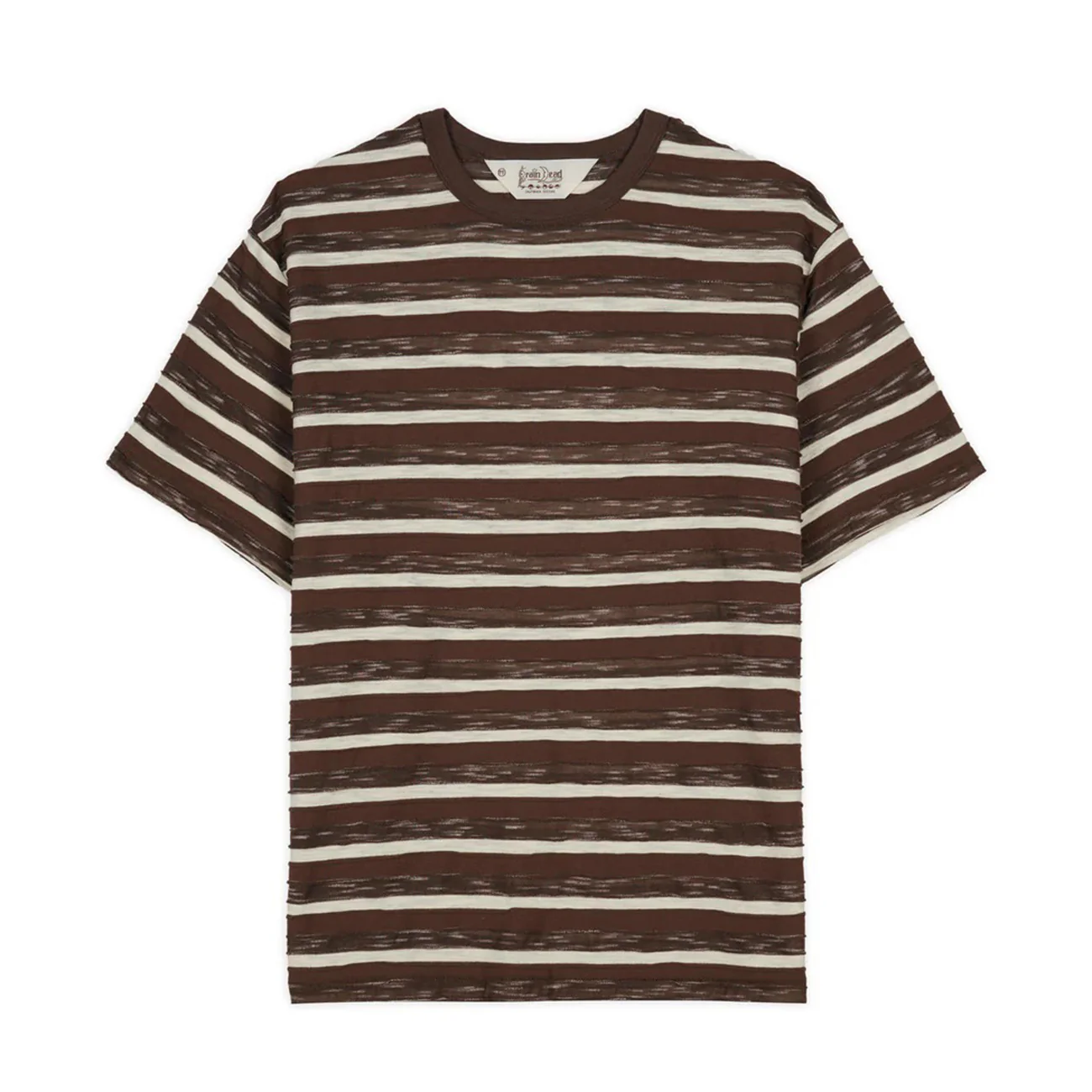 Casey Striped T-Shirt - Coffee