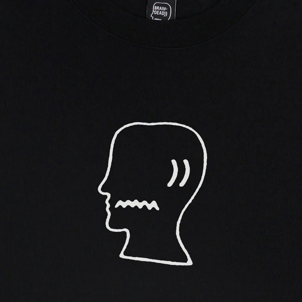 Brain Dead Logo Head T-shirt - Black - Image 2