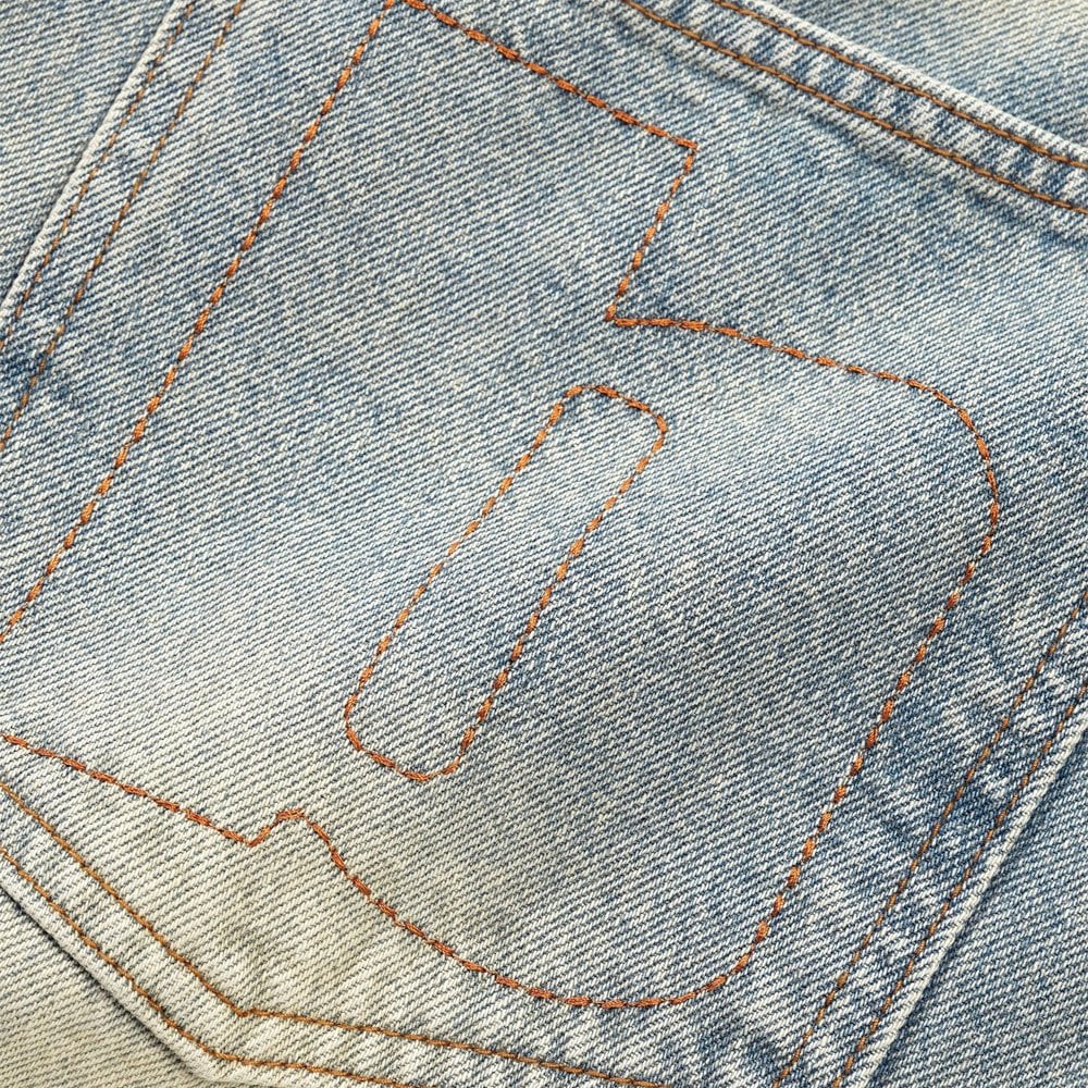 Ace Denim Jeans - Distressed Light Blue - Image 3