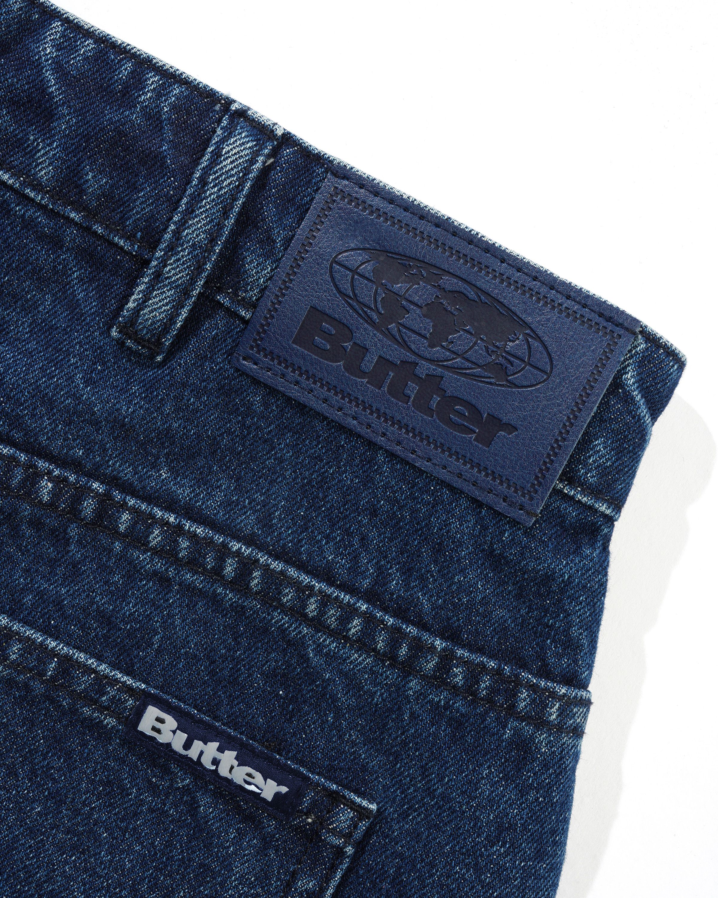 Baggy Denim Jeans - Dark Blue - Image 3