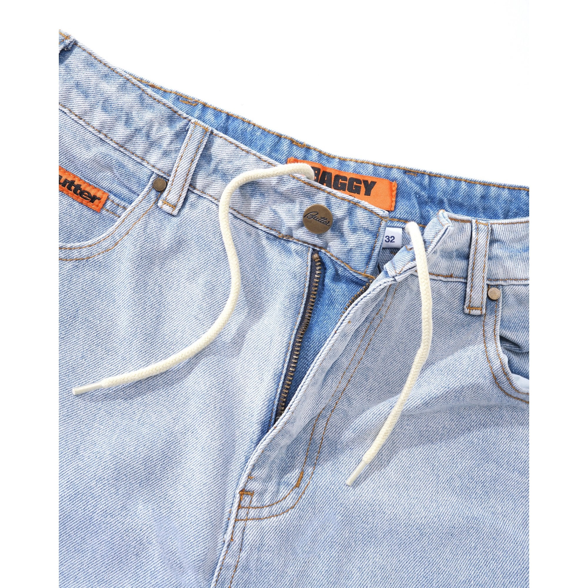 Baggy Denim Jeans - Light Blue - Image 4