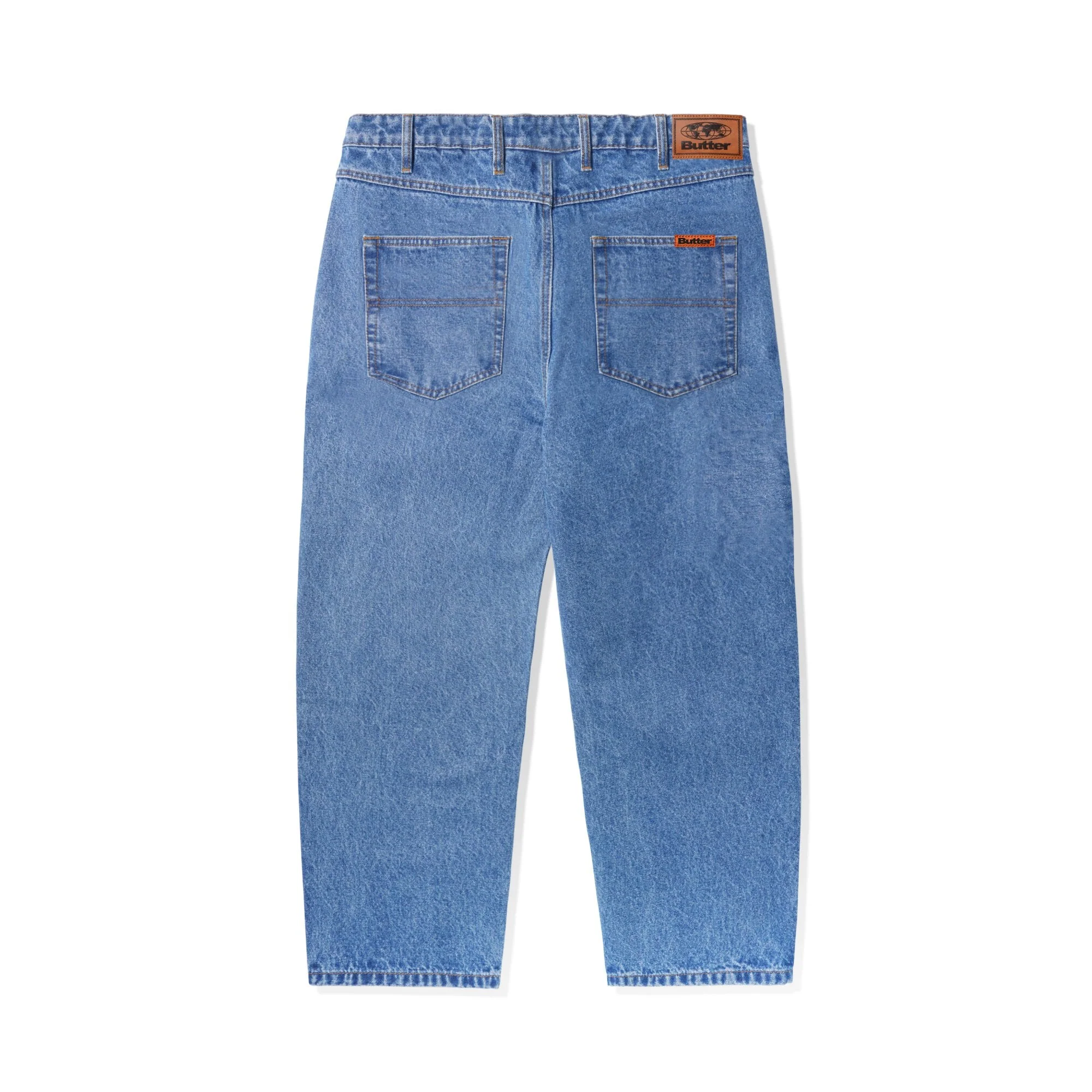 Baggy Denim Jeans - Washed Indigo - Image 2