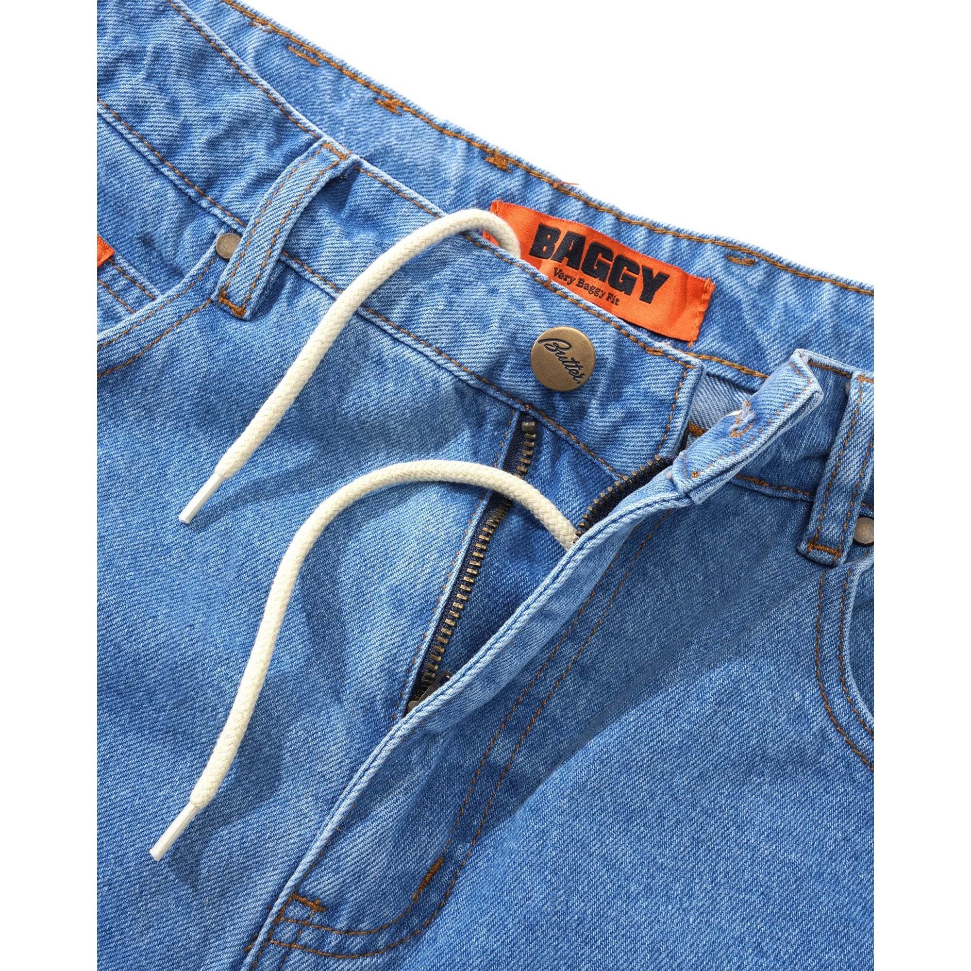 Baggy Denim Jeans - Washed Indigo - Image 3